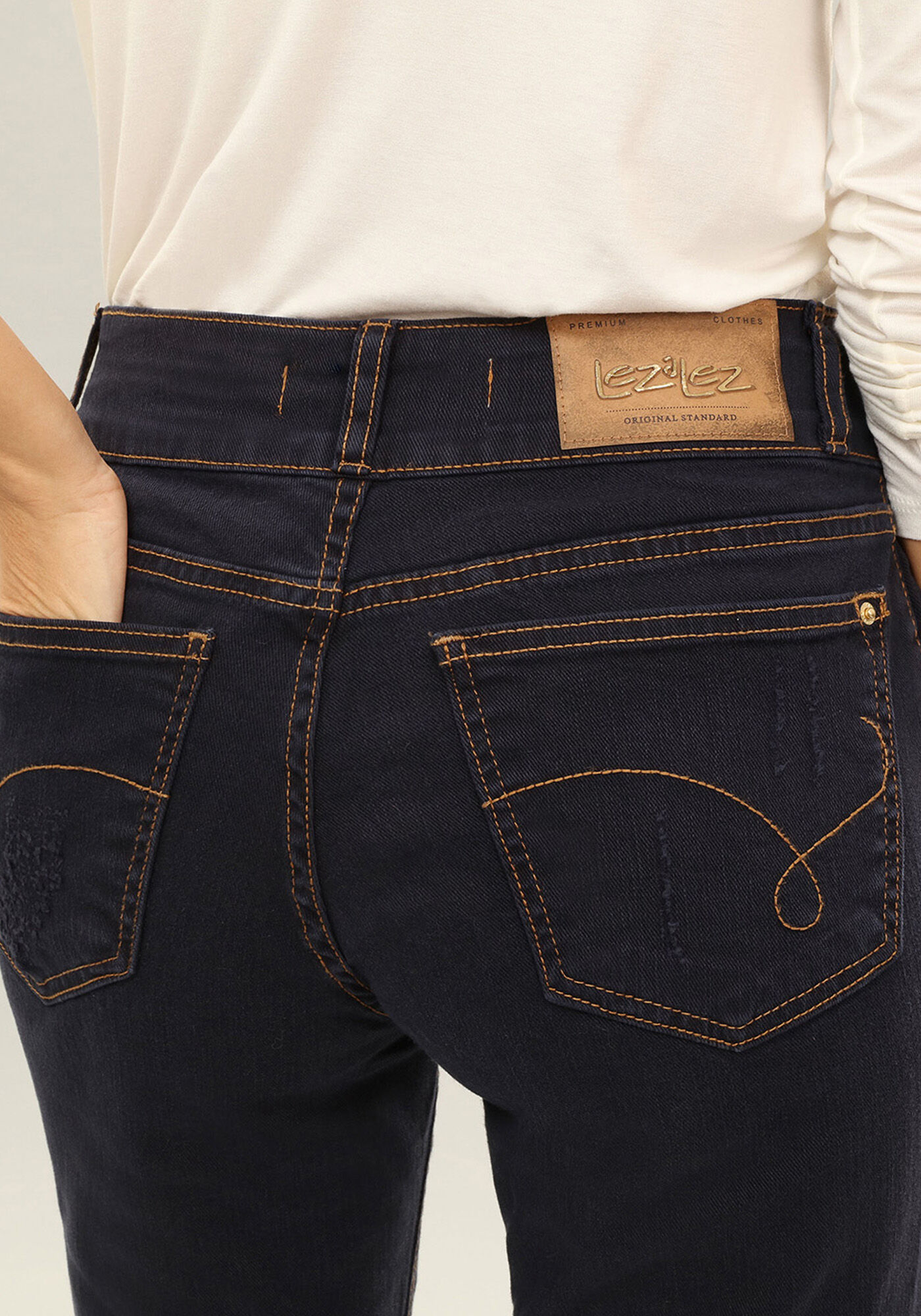 Cal&ccedil;a Jeans Skinny Cropped Belize Marinho Action, MARINHO ACTION, large.