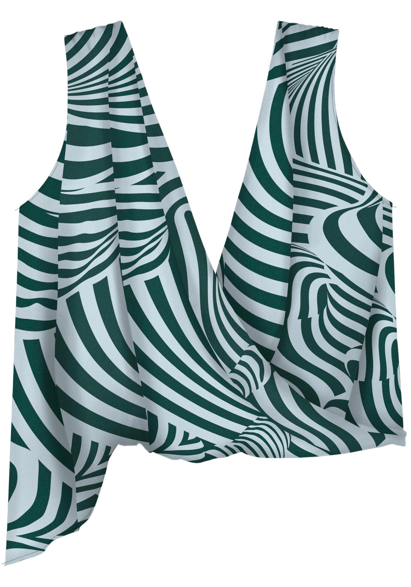 Blusa Estampada Sem Mangas Com Modelagem Assim&eacute;trica, , large.