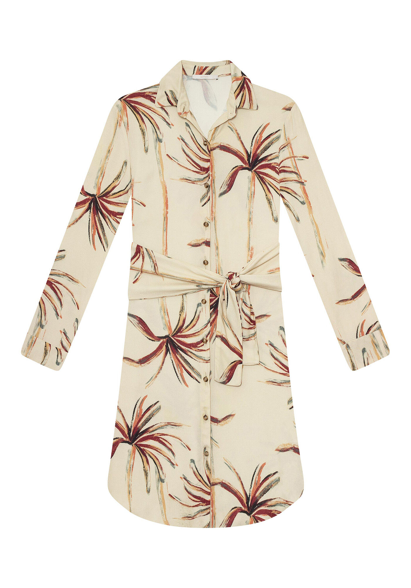 Vestido Chemise M&iacute;di Amarra&ccedil;&atilde;o, , large.