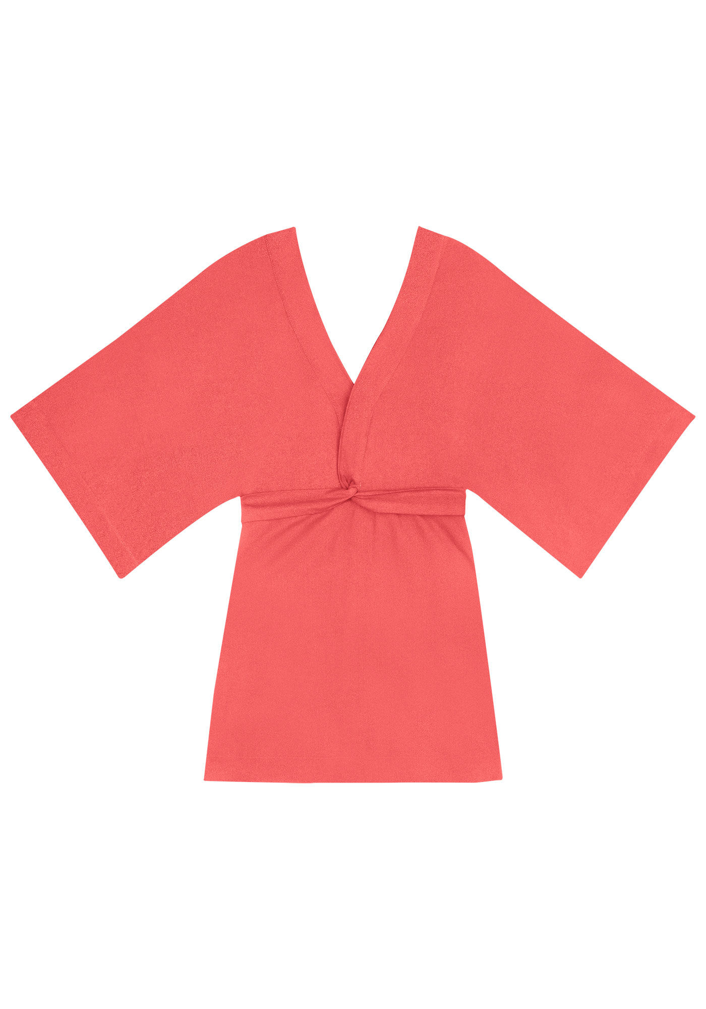 Vestido Curto em Linho com Tor&ccedil;&atilde;o Cintura, , large.