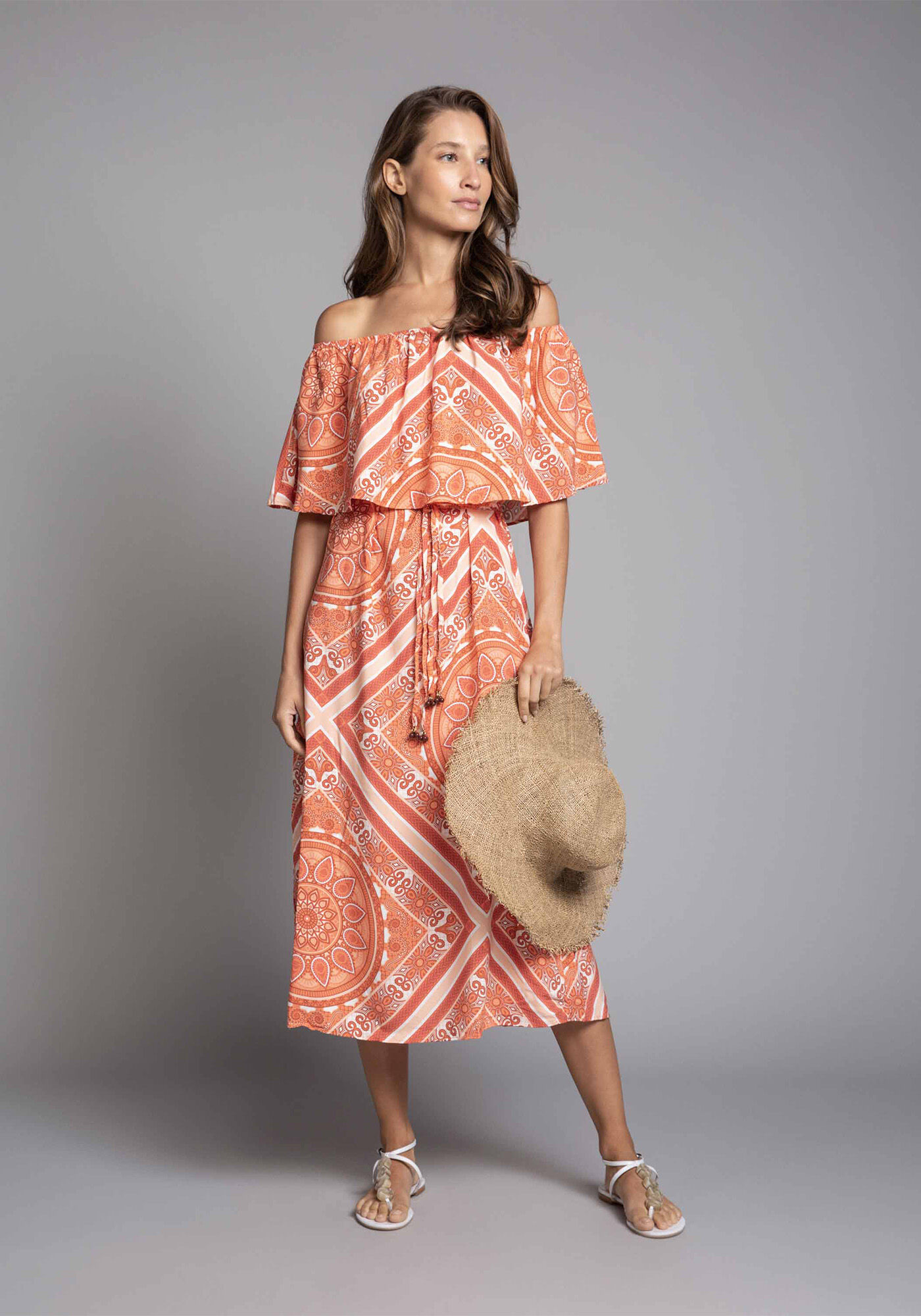 Vestido M&iacute;di Ombro a Ombro Jonson, , large.