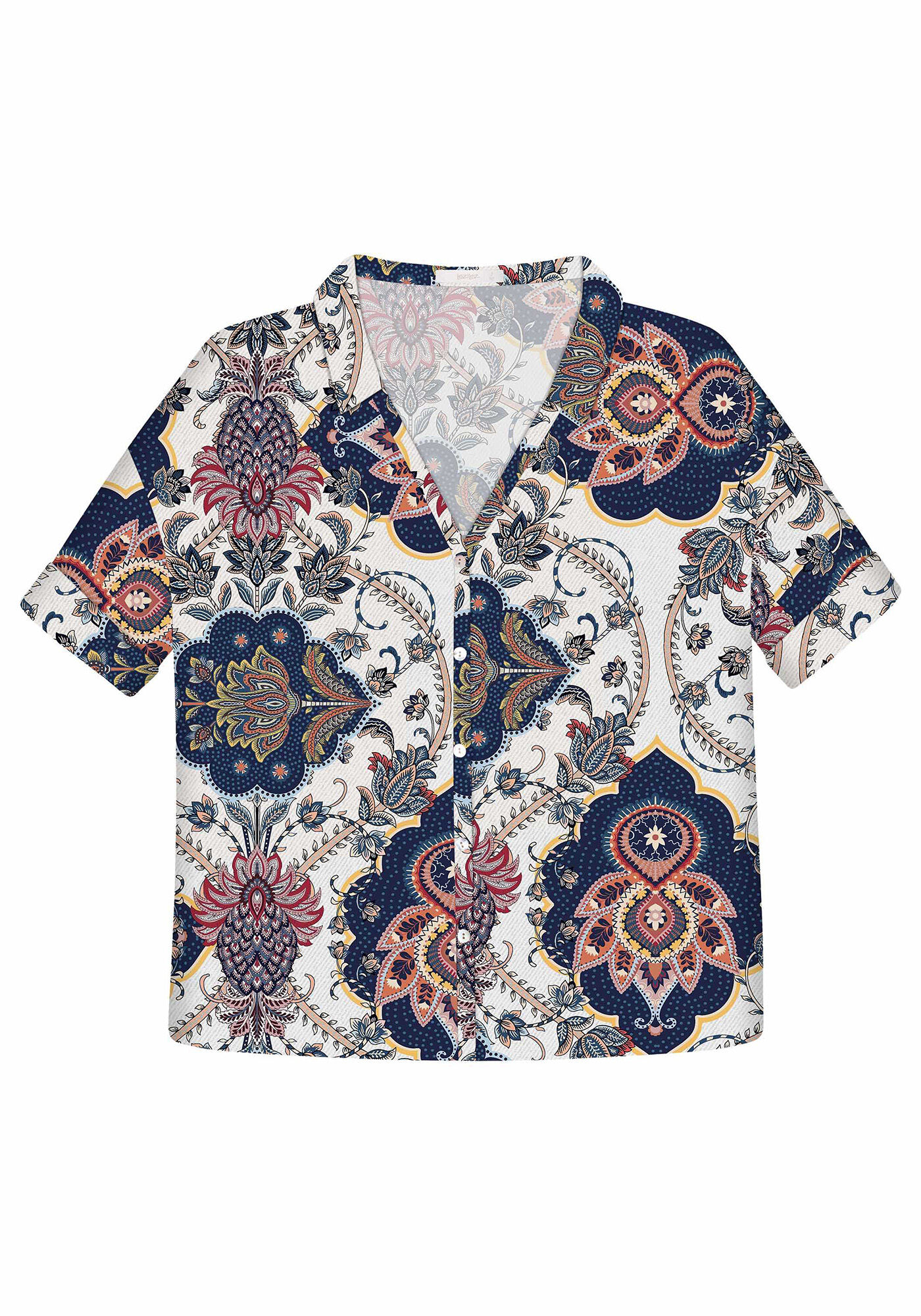 Camisa Manga Curta Estampa, , large.