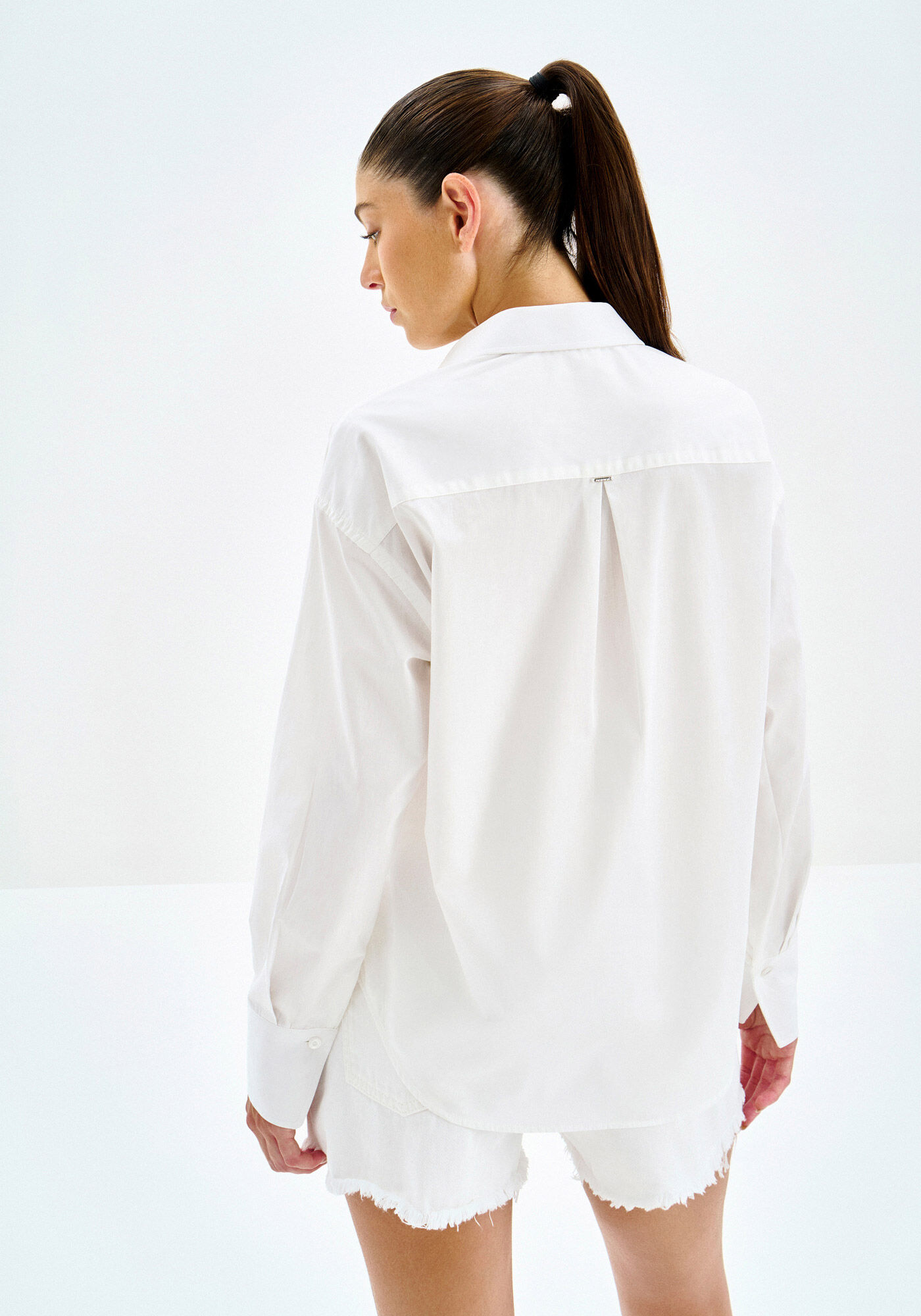 Camisa Manga Longa Alfaiataria em Tricoline, , large.