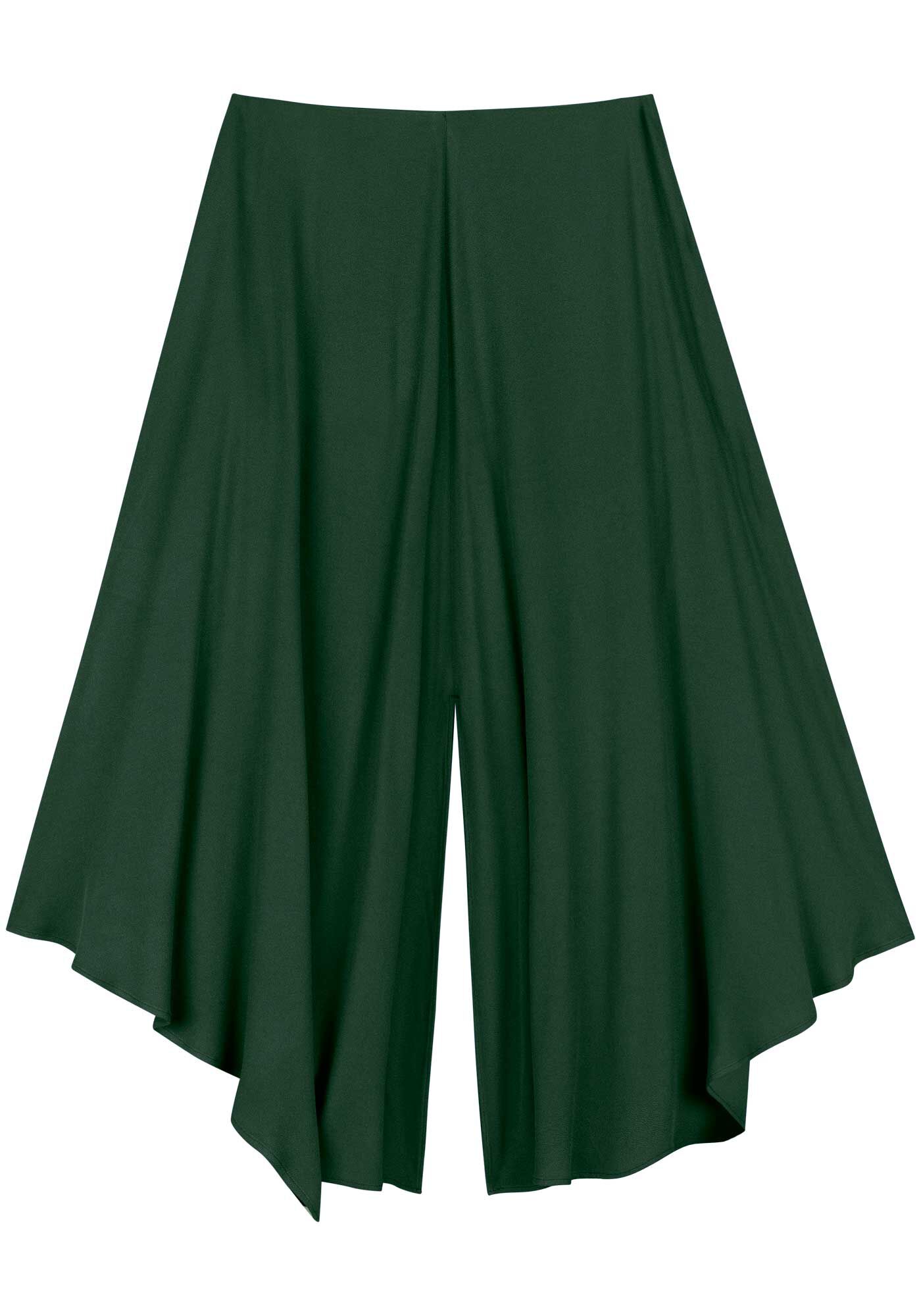 Saia Ch&aacute; Fluida Com Fenda E Cintura Alta, , large.