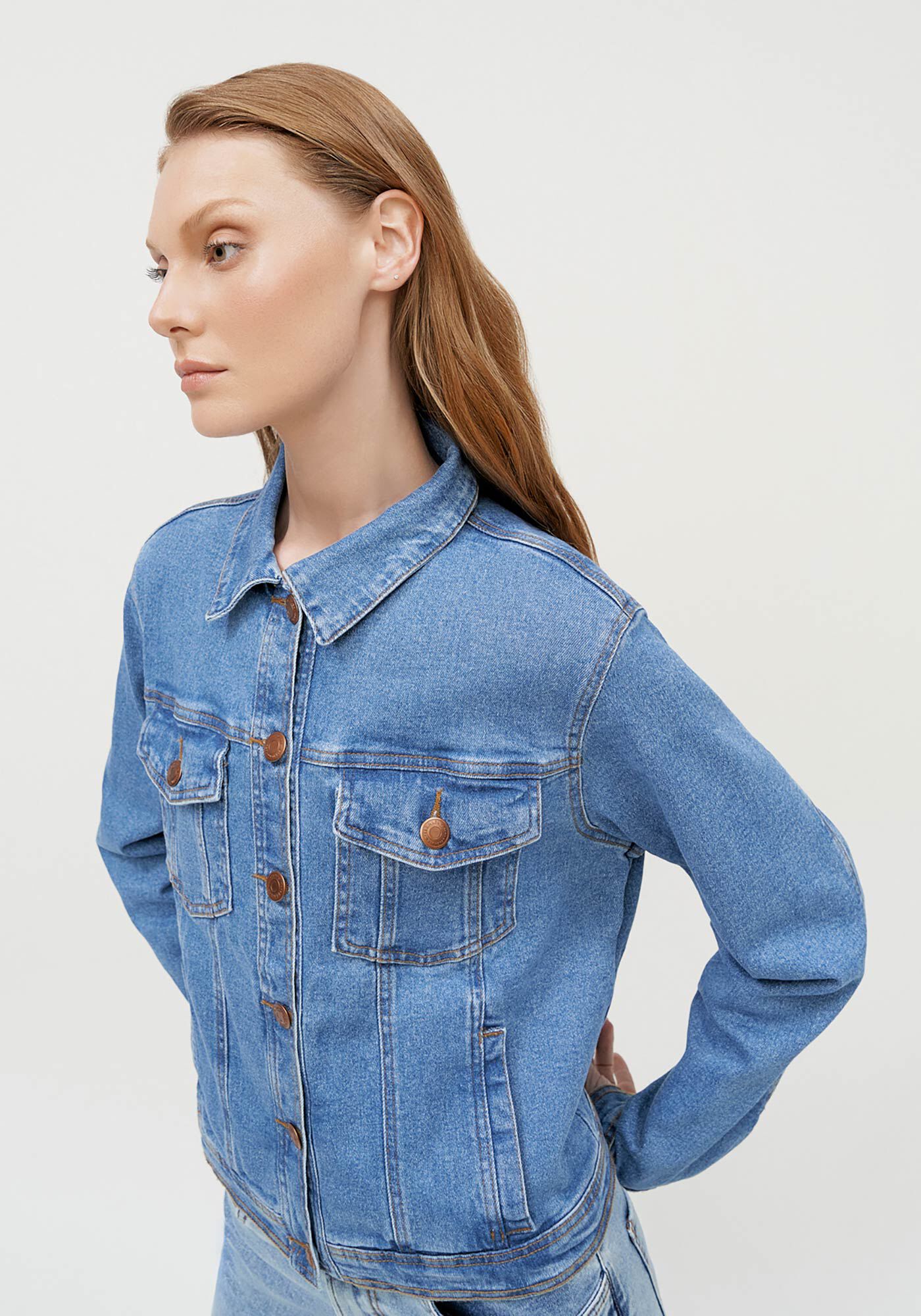 Jaqueta Jeans com Elastano, JEANS, large.