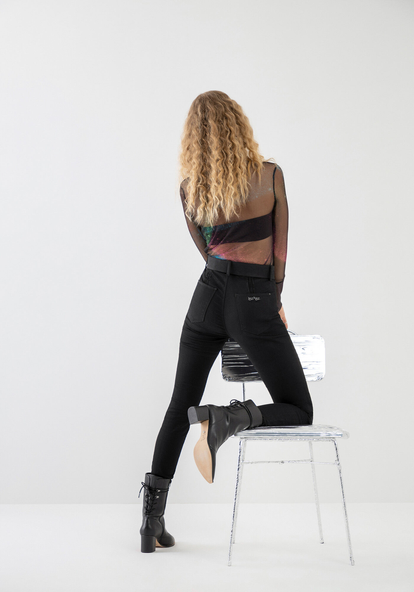 Cal&ccedil;a Jeans Jegging Ever Black com Cinto, PRETO REATIVO, large.