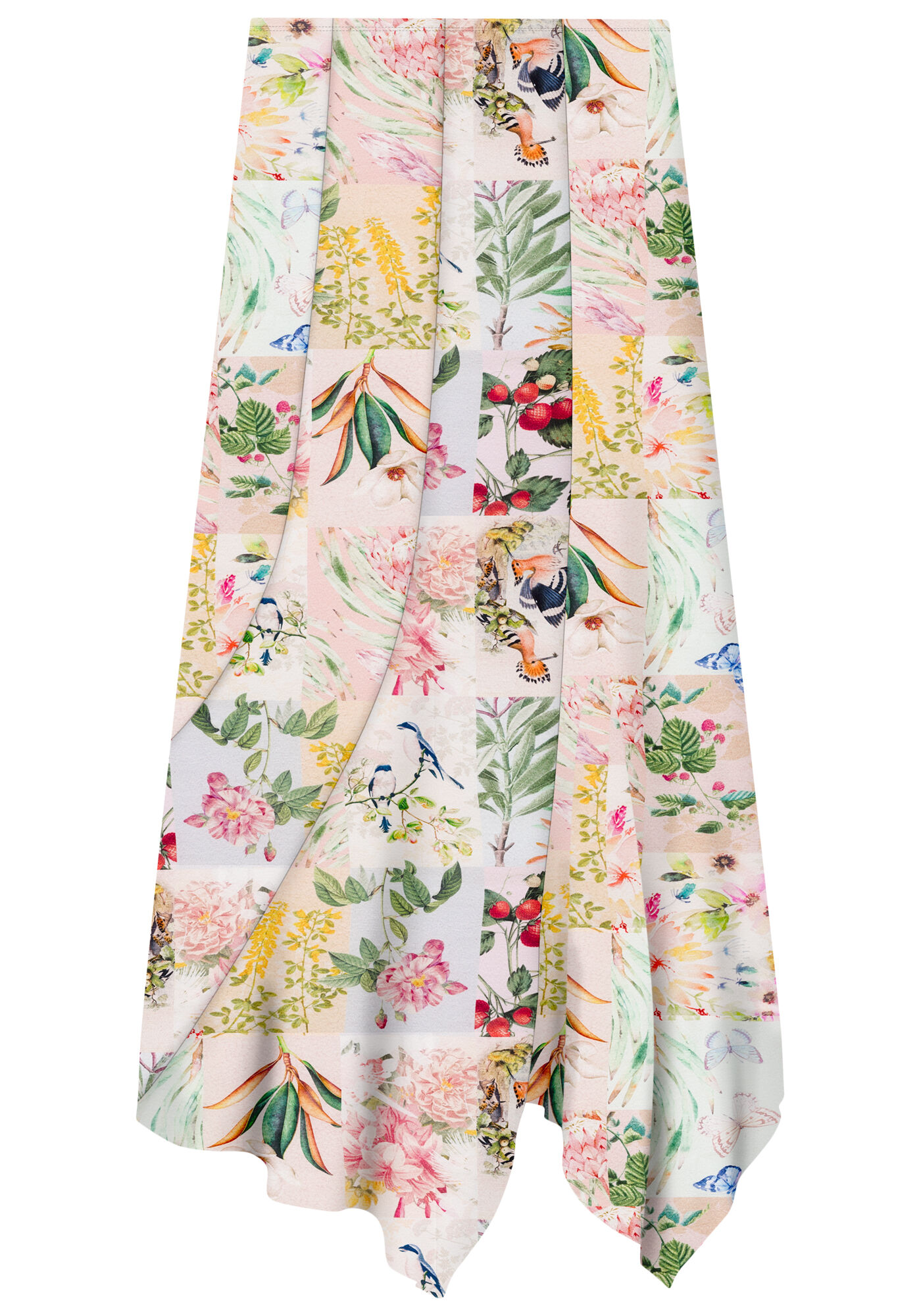 Saia Midi em Viscose com Barra Assim&eacute;trica, , large.