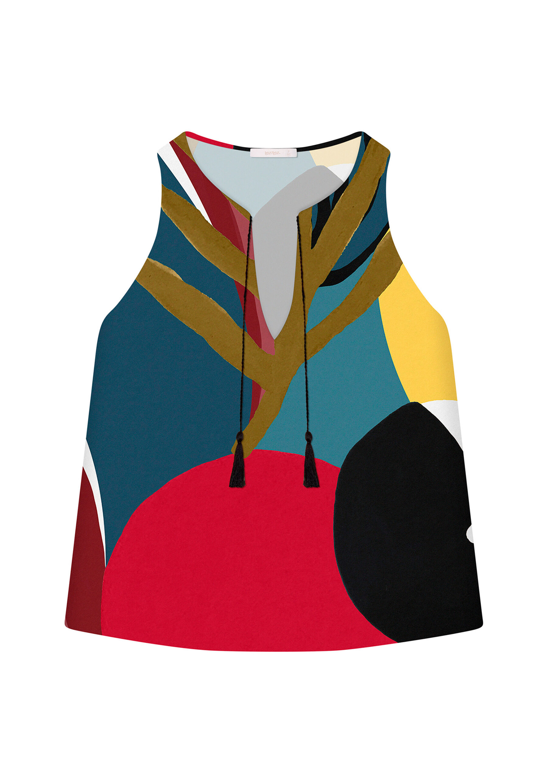 Blusa Recorte Tiras Decote, . Blusa Recorte Tiras Decote, , large.