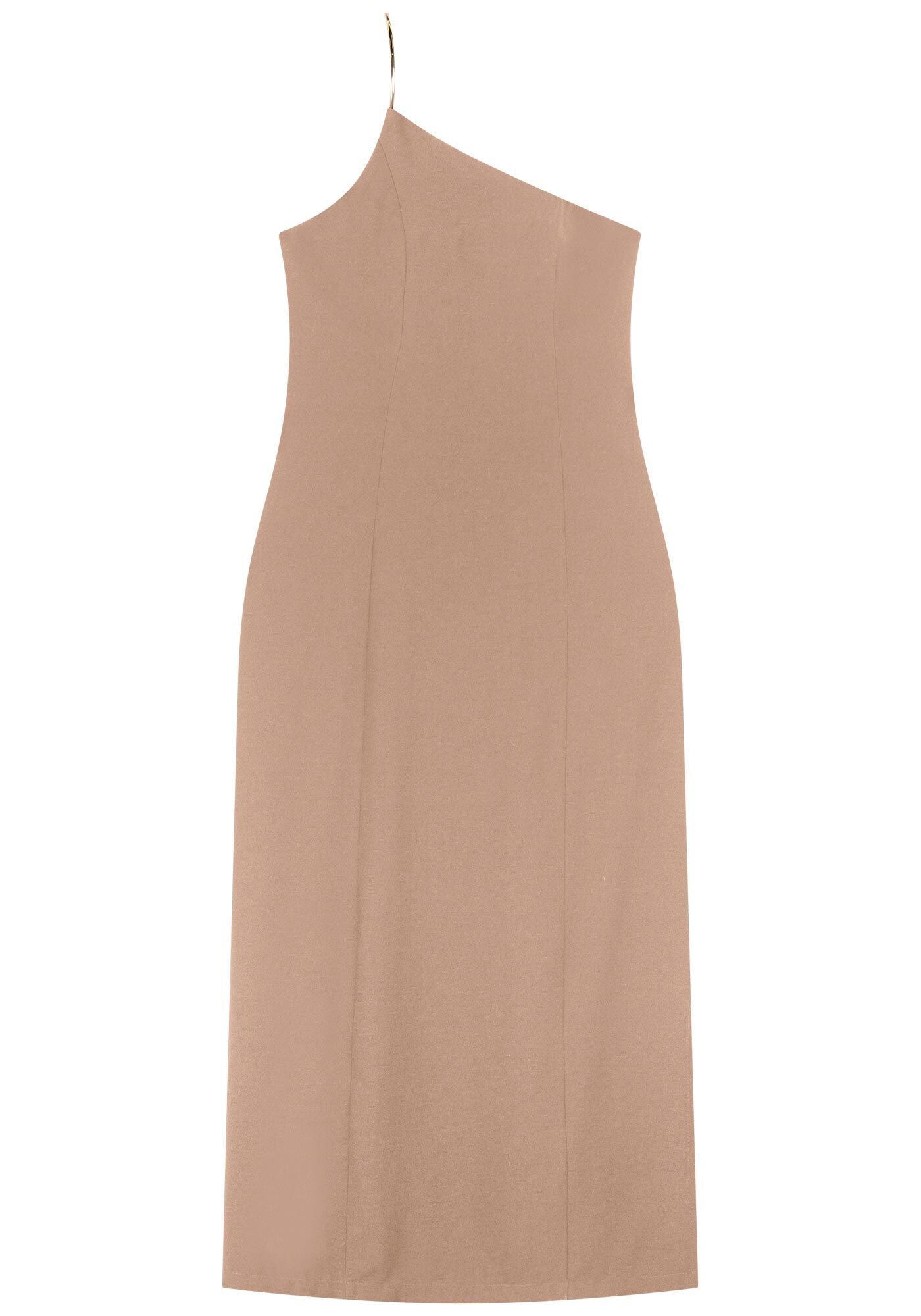 Vestido Longo Al&ccedil;a &Uacute;nica Com Detalhe Metalizado, , large.