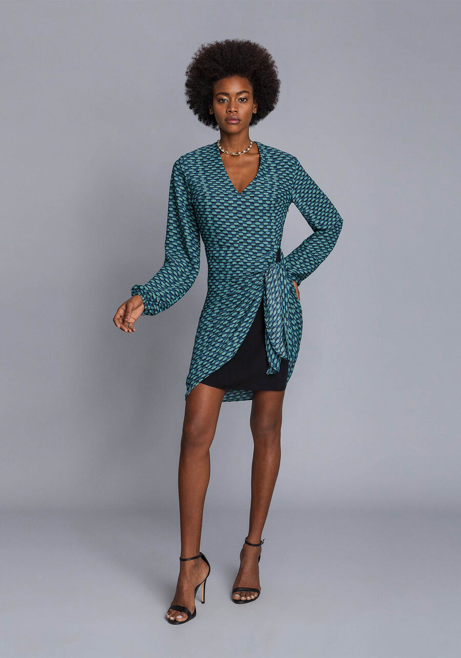 Vestido Manga Longa Transpasse, . Vestido Manga Longa Transpasse, , large.