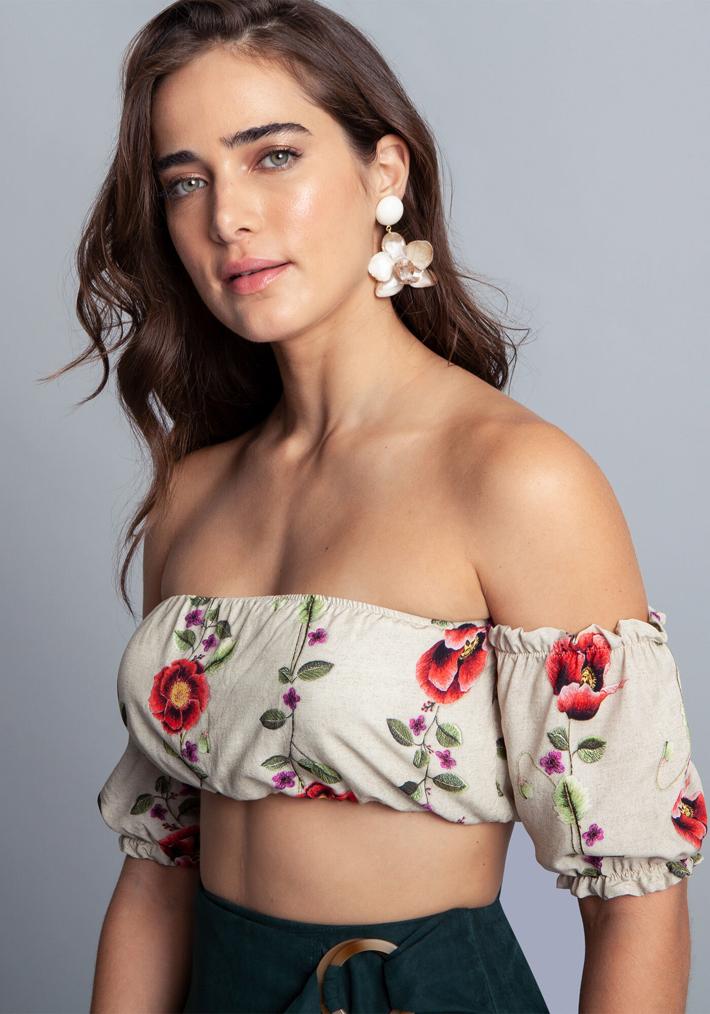 Blusa Tecido Rayon Bali Cropped, , large.