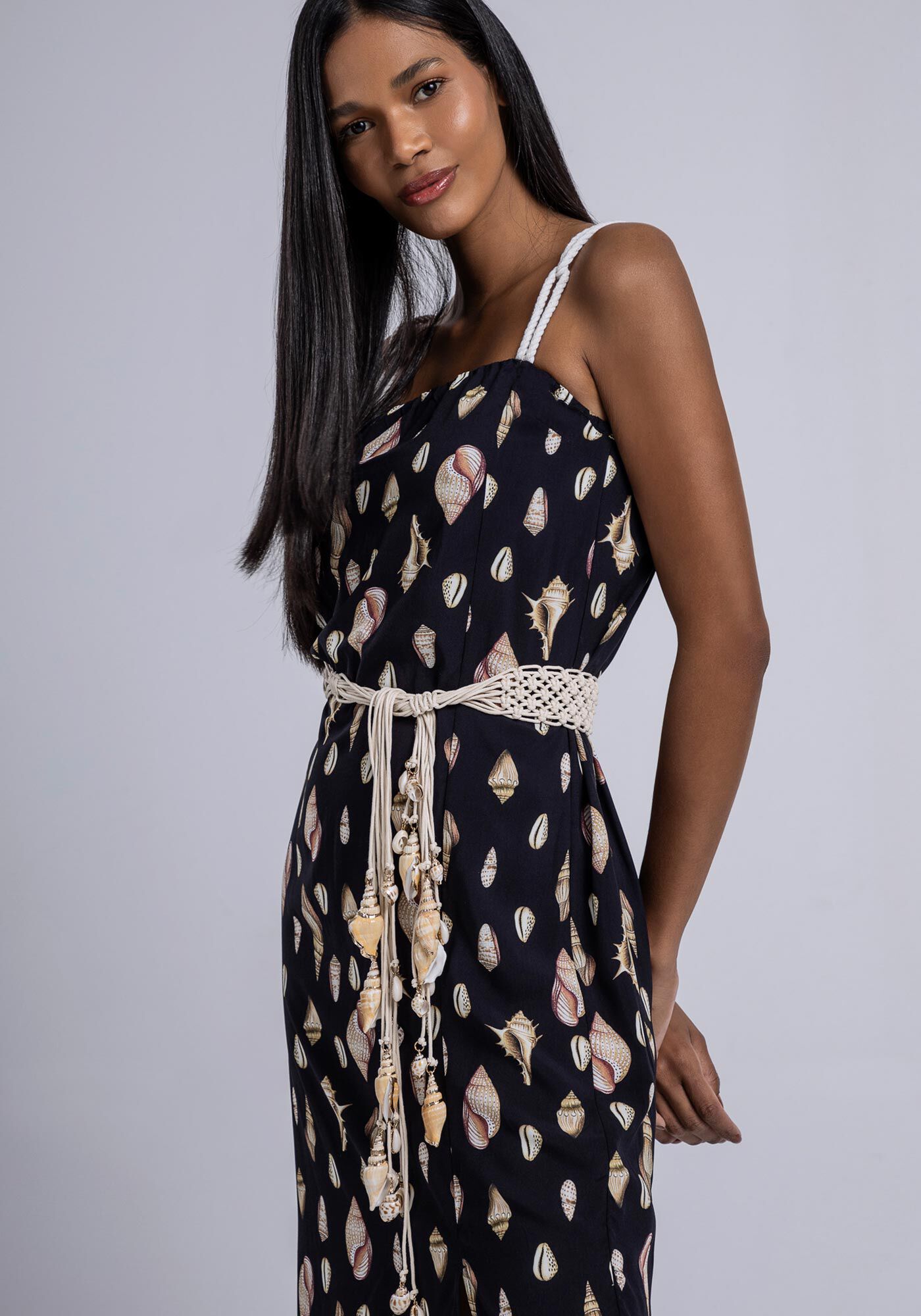 Vestido com alça de corda clearance