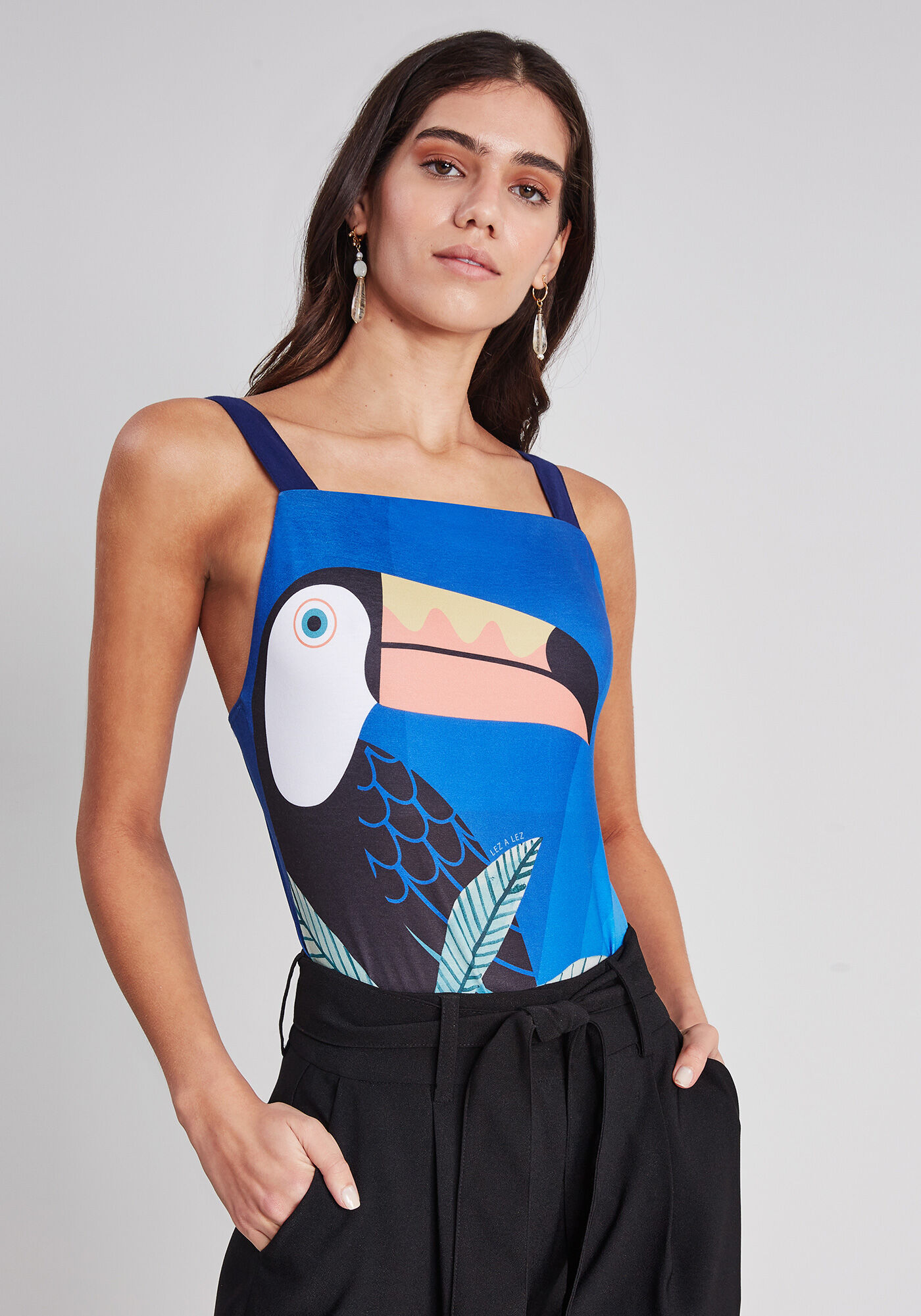 Body com Al&ccedil;as Decote Reto, , large.