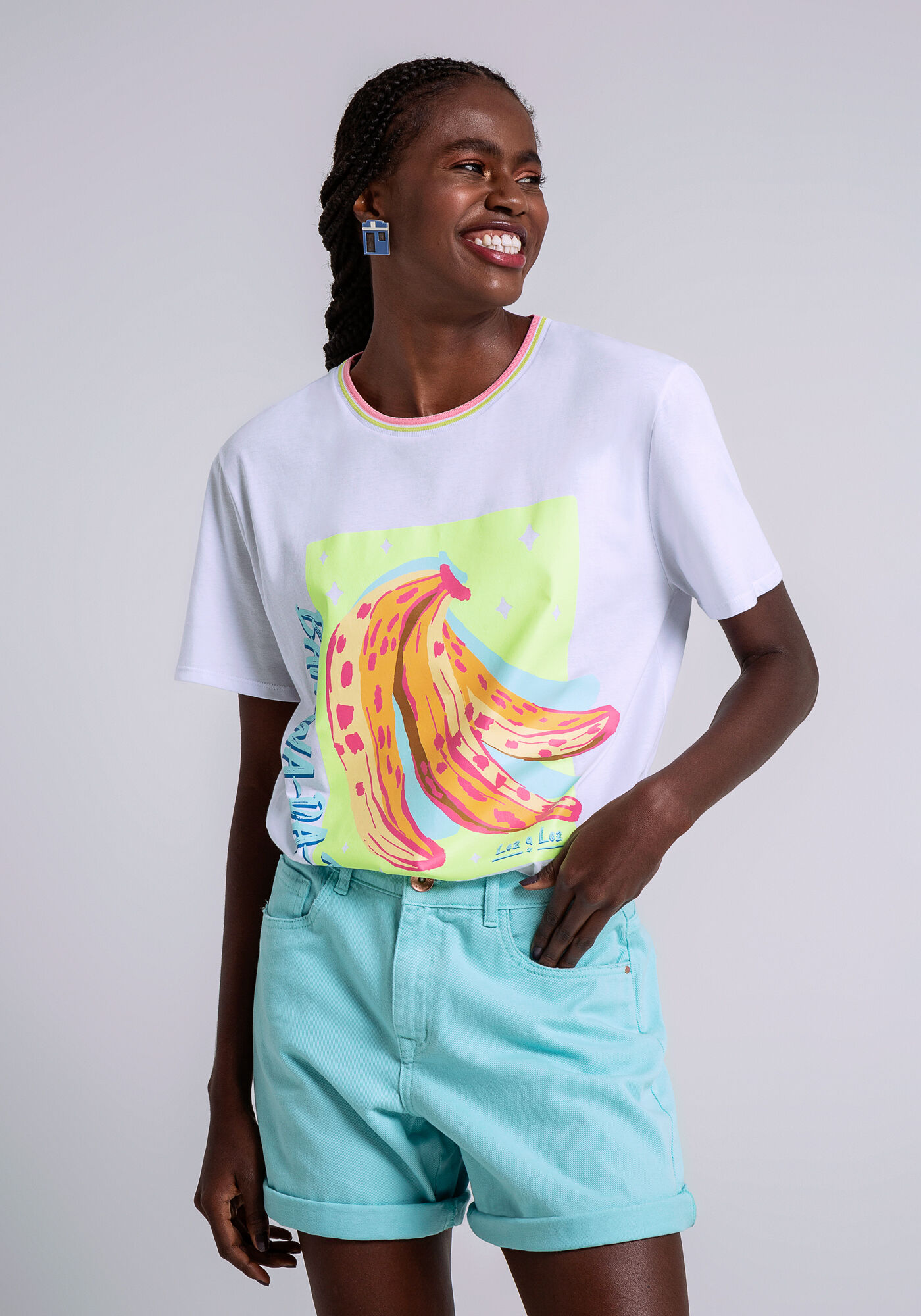 T-Shirt Meia Malha Detalhe Gola, BRANCO, large.