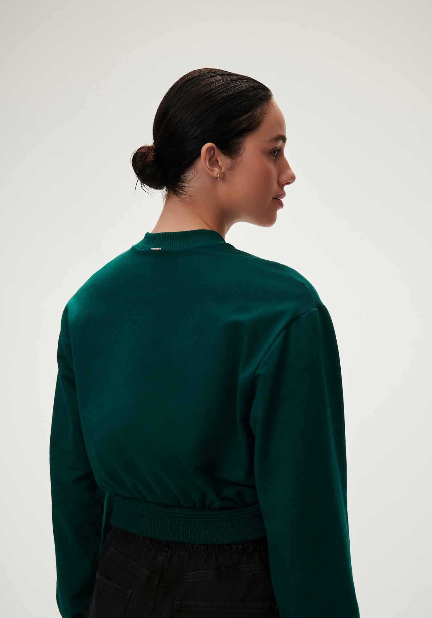 Jaqueta Bomber em Molecotton, VERDE ARABESQUE, large.