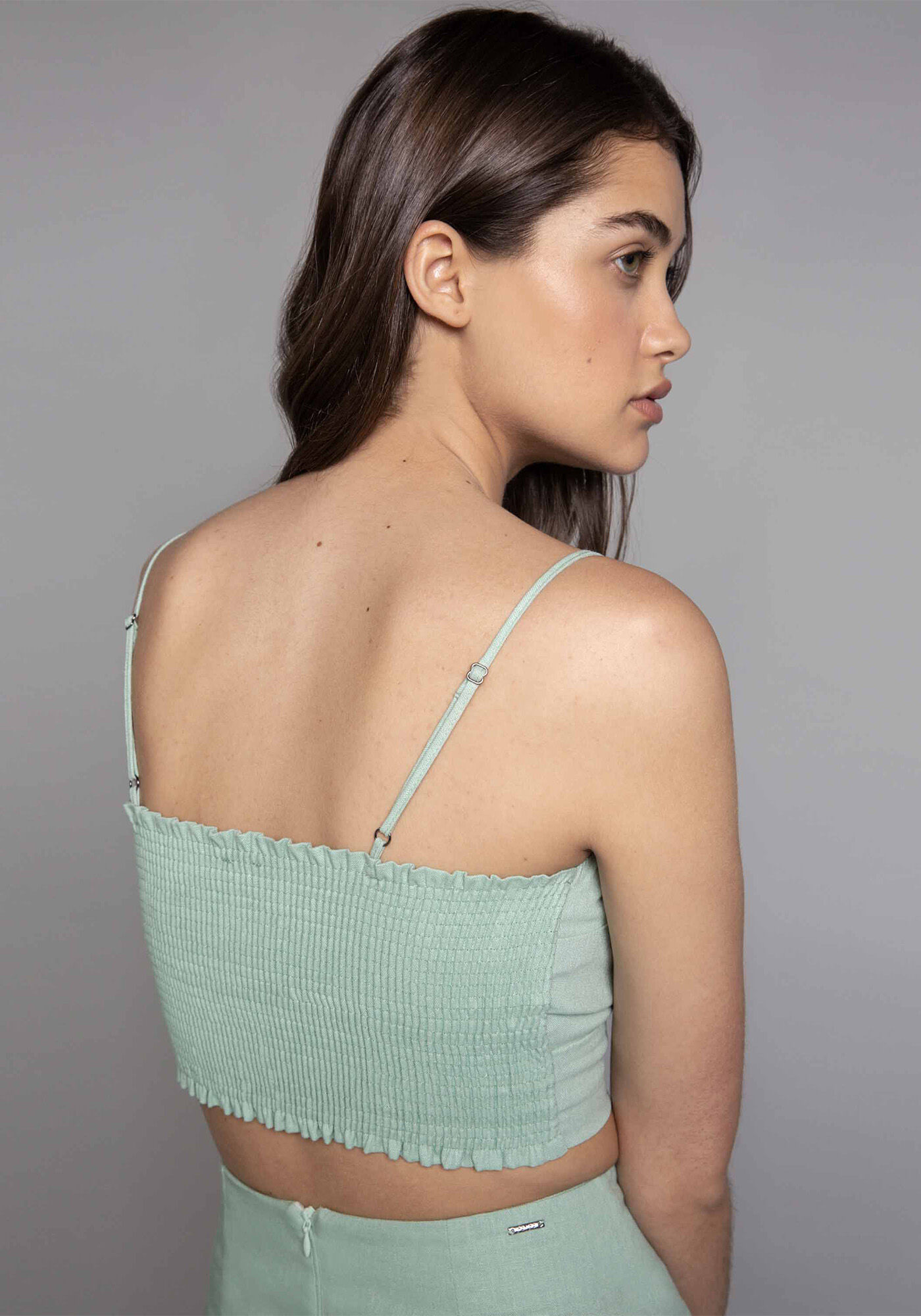 Blusa com Al&ccedil;as Cropped Linho, , large.