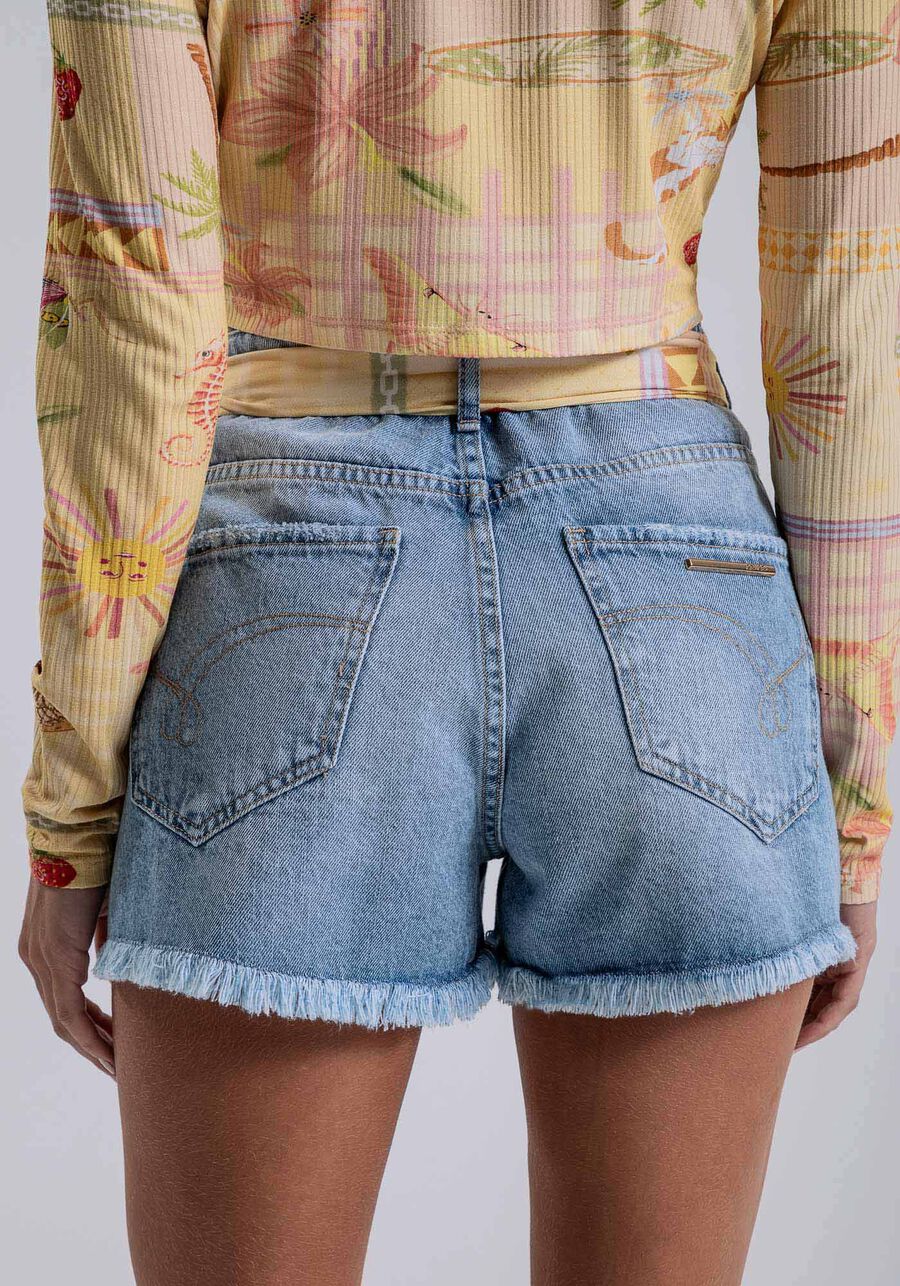 Shorts Jeans Miami com Cinto, JEANS, large.