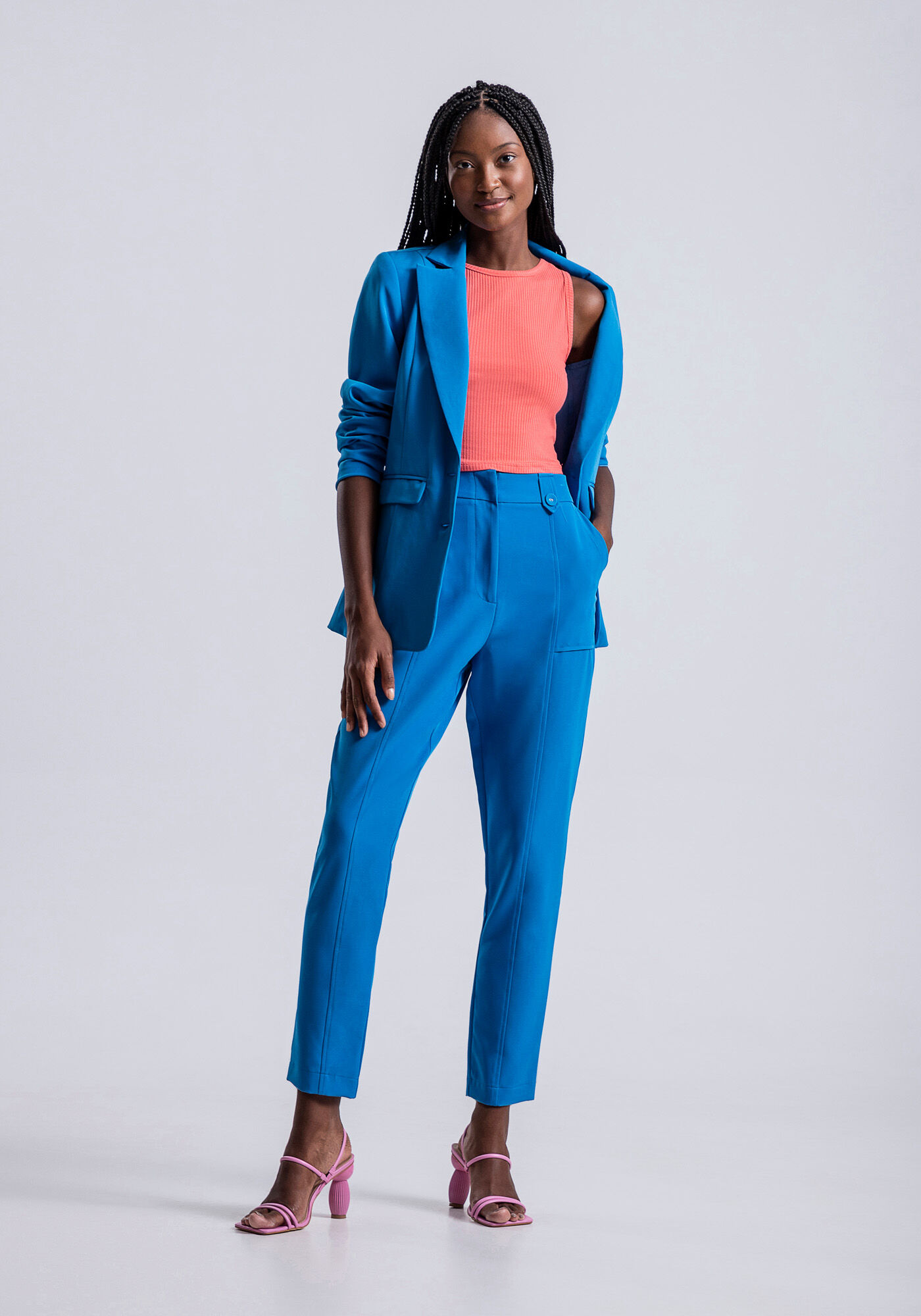 Regata Cropped Canelada B&aacute;sica, , large.