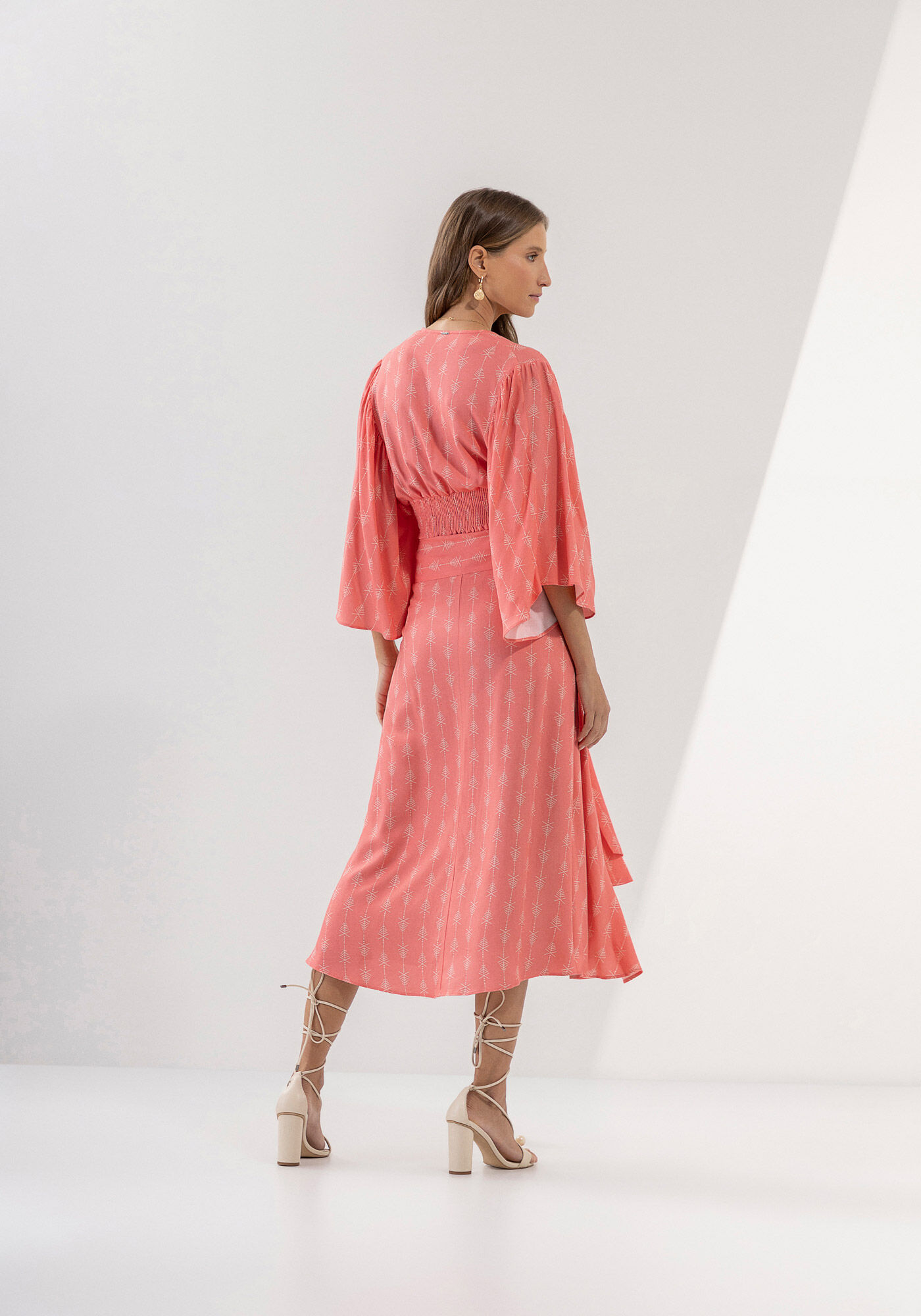 Blusa Cropped Estampa com Manga 3/4 Flare, , large.