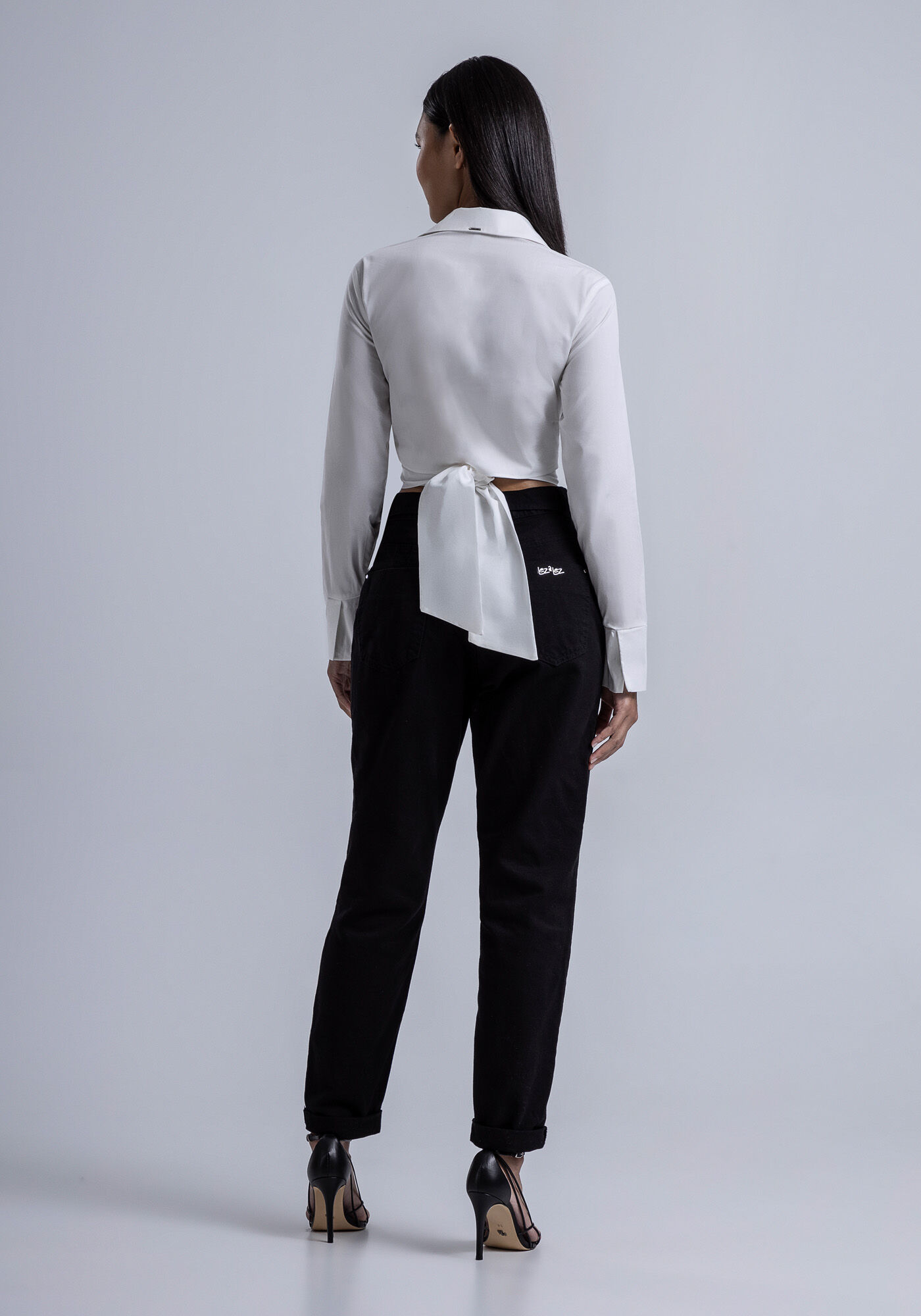 Blusa Manga Longa em Tecido Atlanta com Franzido Busto, , large.