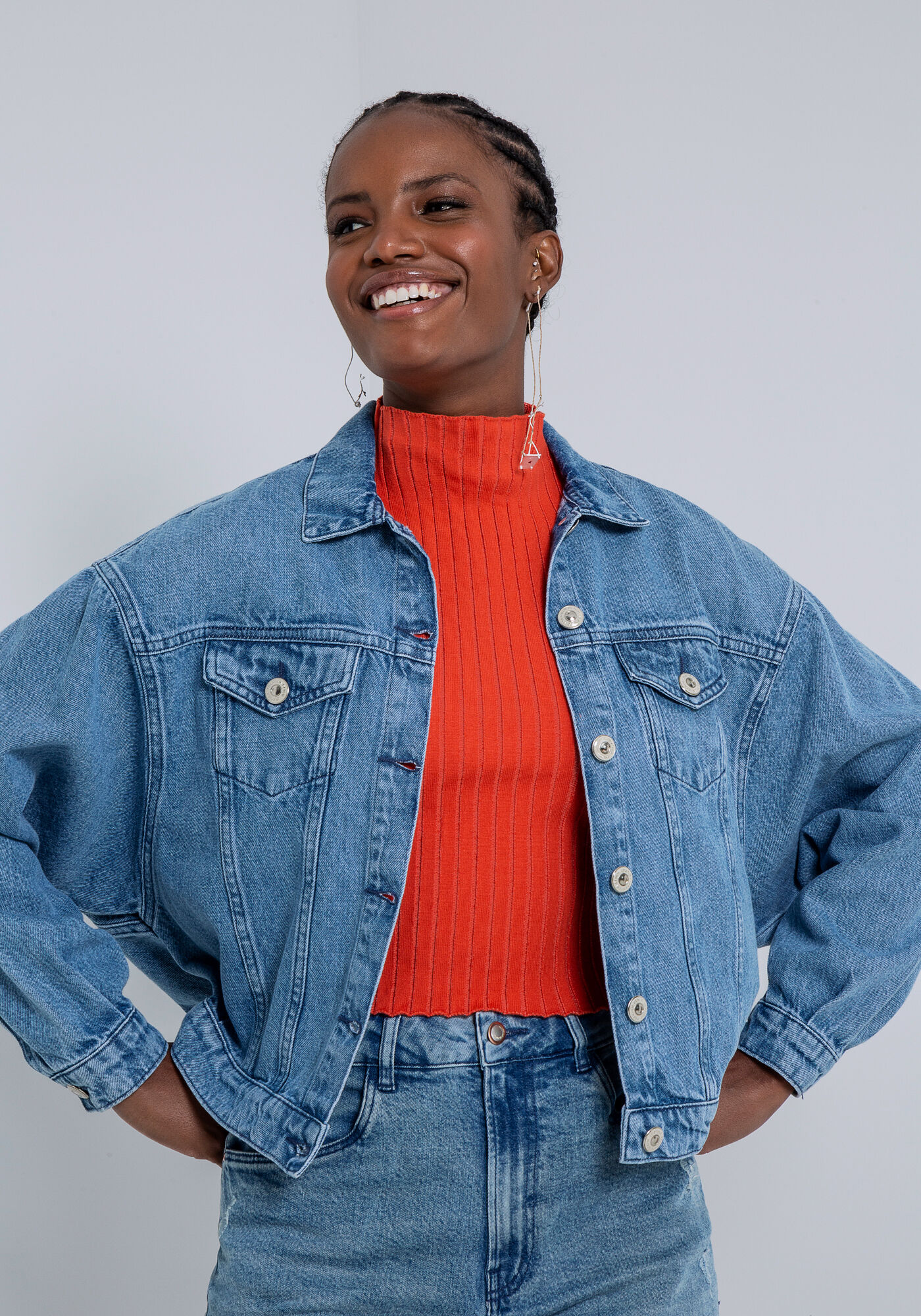 Jaqueta jeans momi sales