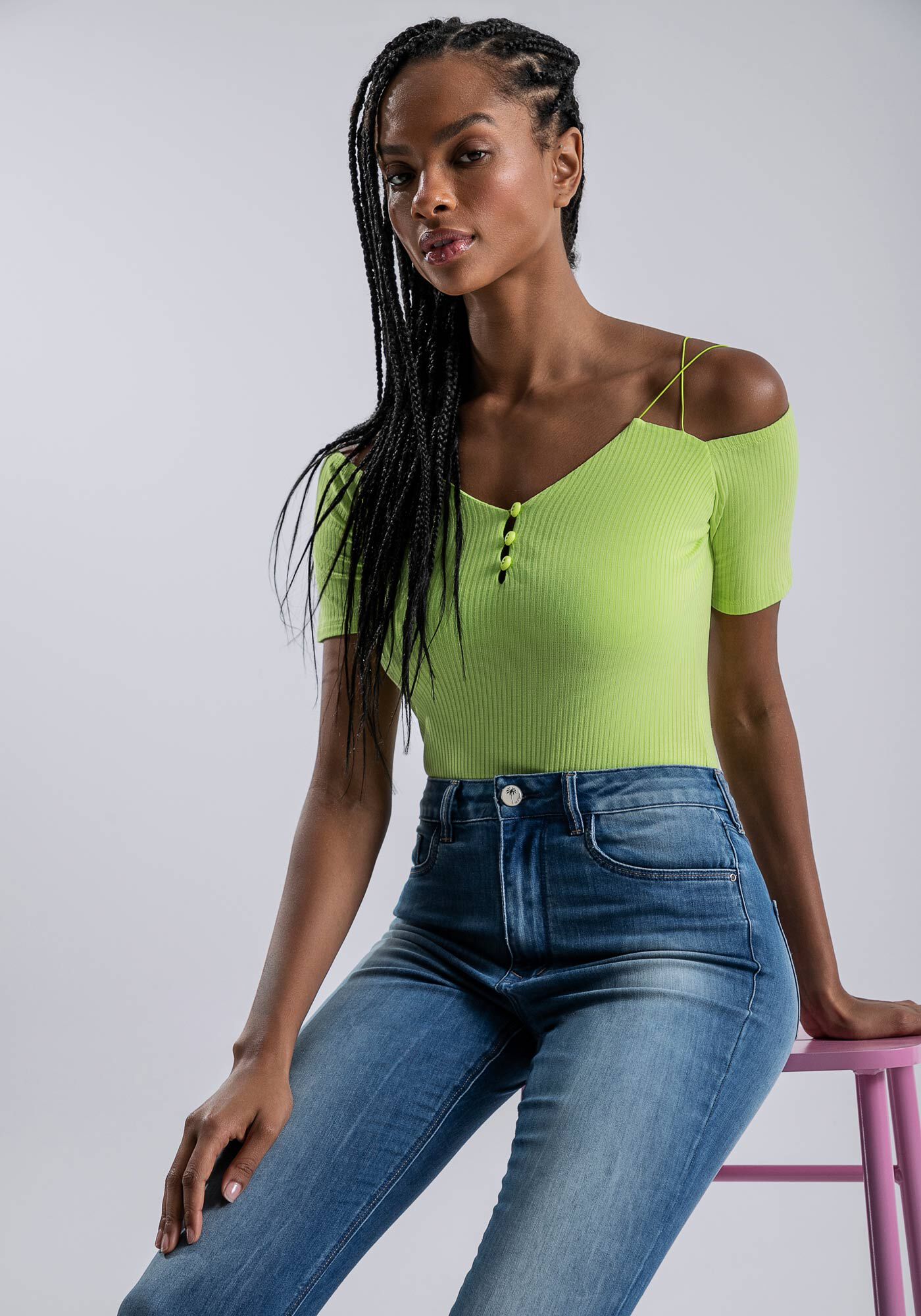 Cal&ccedil;a  Jeans Aruba Super Alta Elastic Denim, , large.