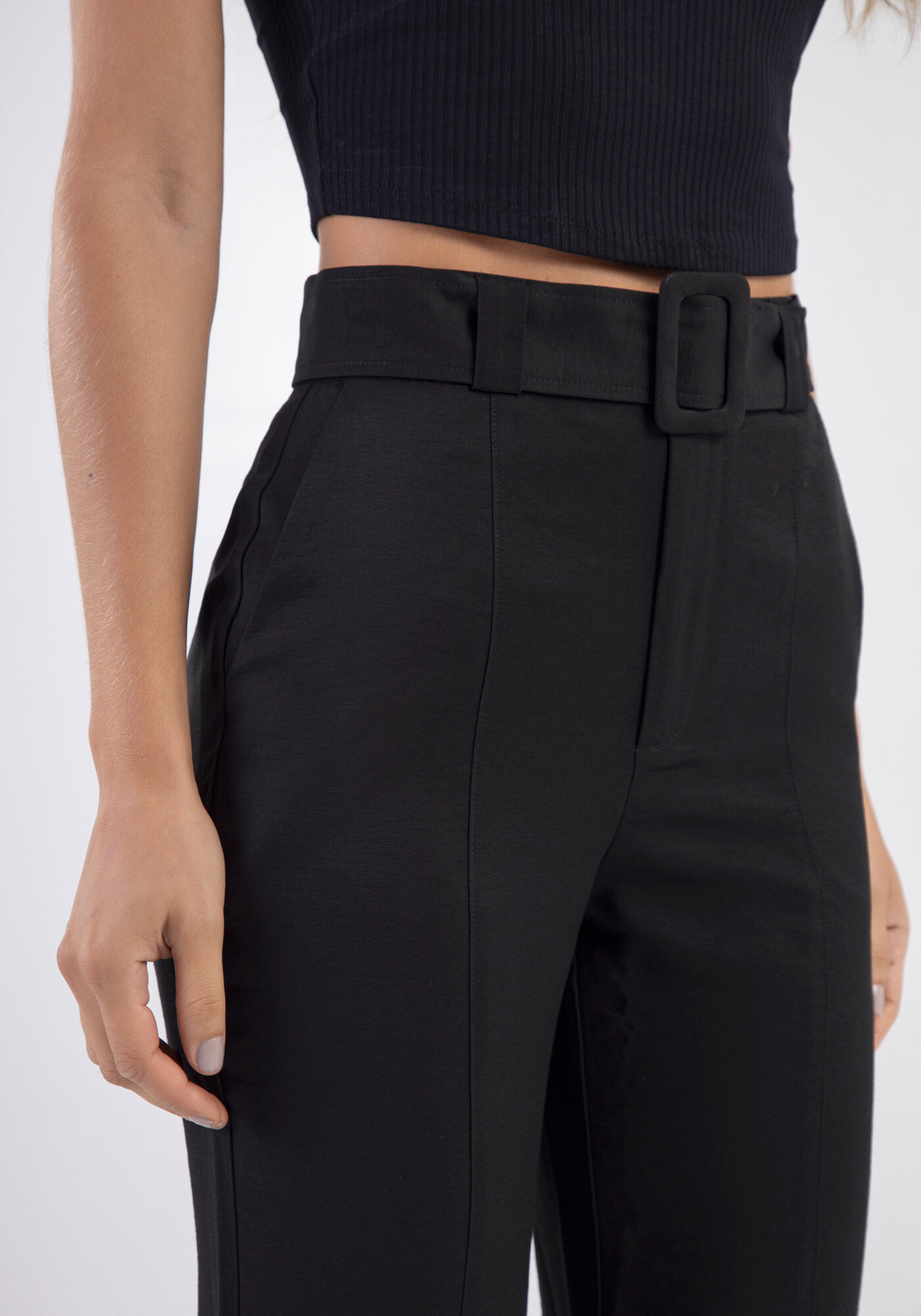 Cal&ccedil;a Flare Boot Cut com Cinto, , large.