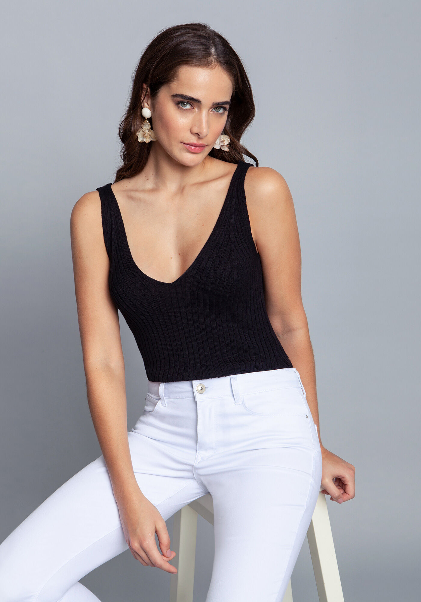 Cal&ccedil;a Sarja Com Elastano Cropped Bali, , large.