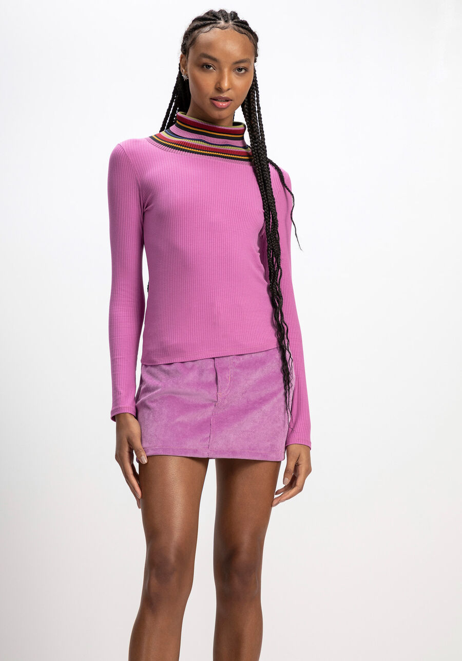 Blusa Manga Longa com Gola Alta Retilínea, VIOLETA TWIGG. Blusa Manga Longa com Gola Alta Retilínea, VIOLETA TWIGG, large.