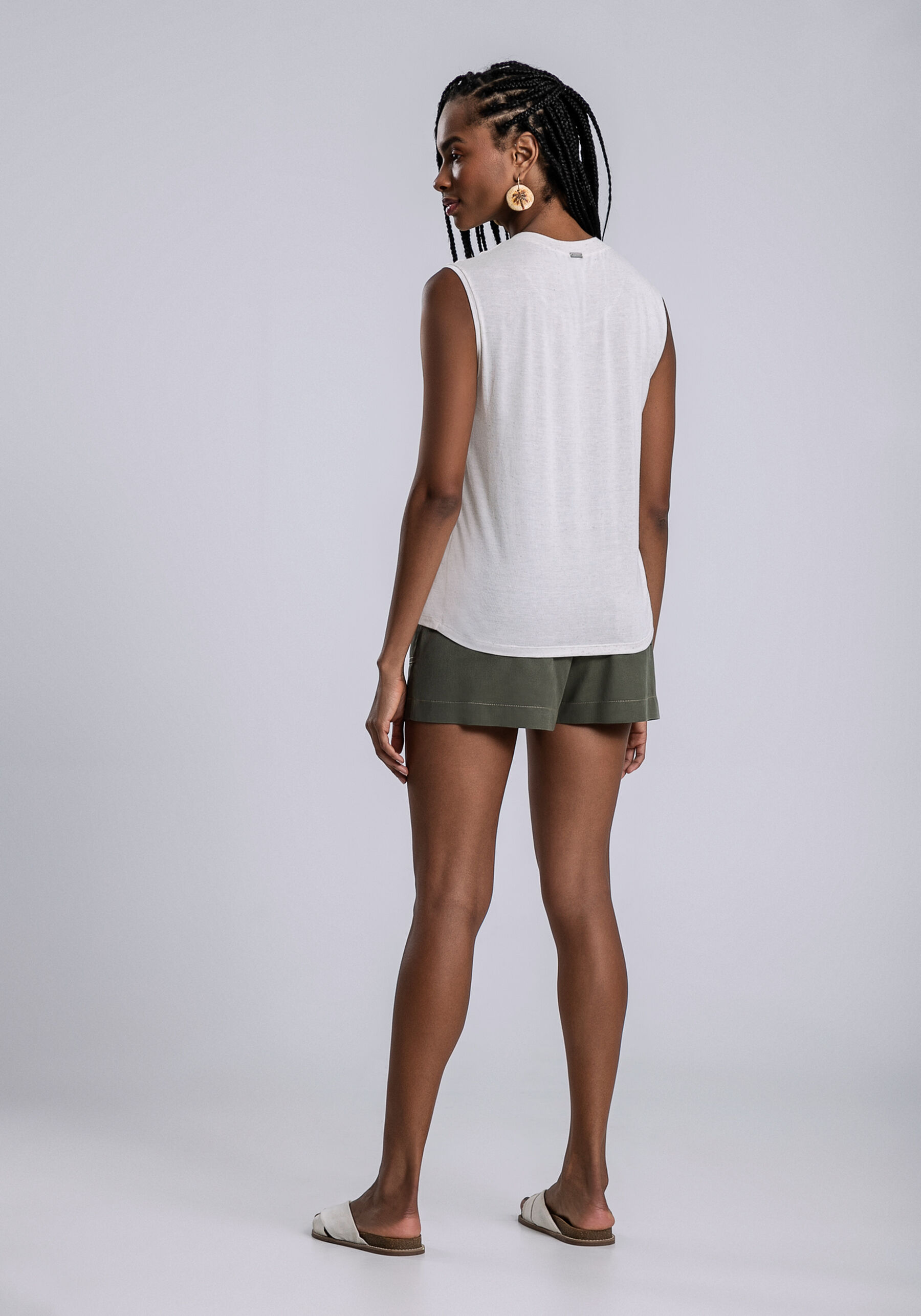 Regata em Malha com Botões Ombros, . Regata em Malha com Botões Ombros, , large.