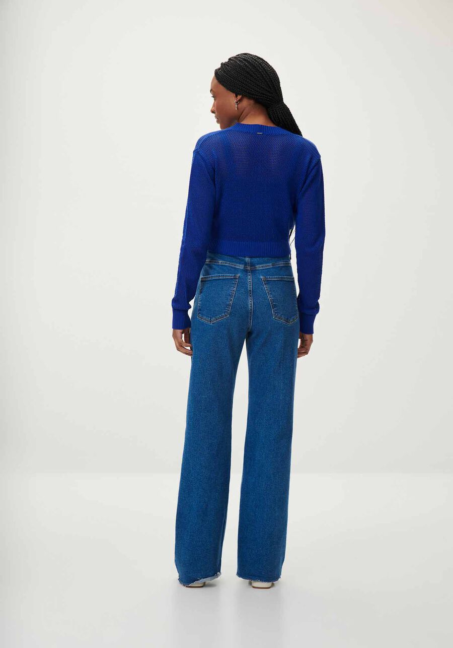 Cardigan Cropped em Tricô com Botões, . Cardigan Cropped em Tricô com Botões, , large.