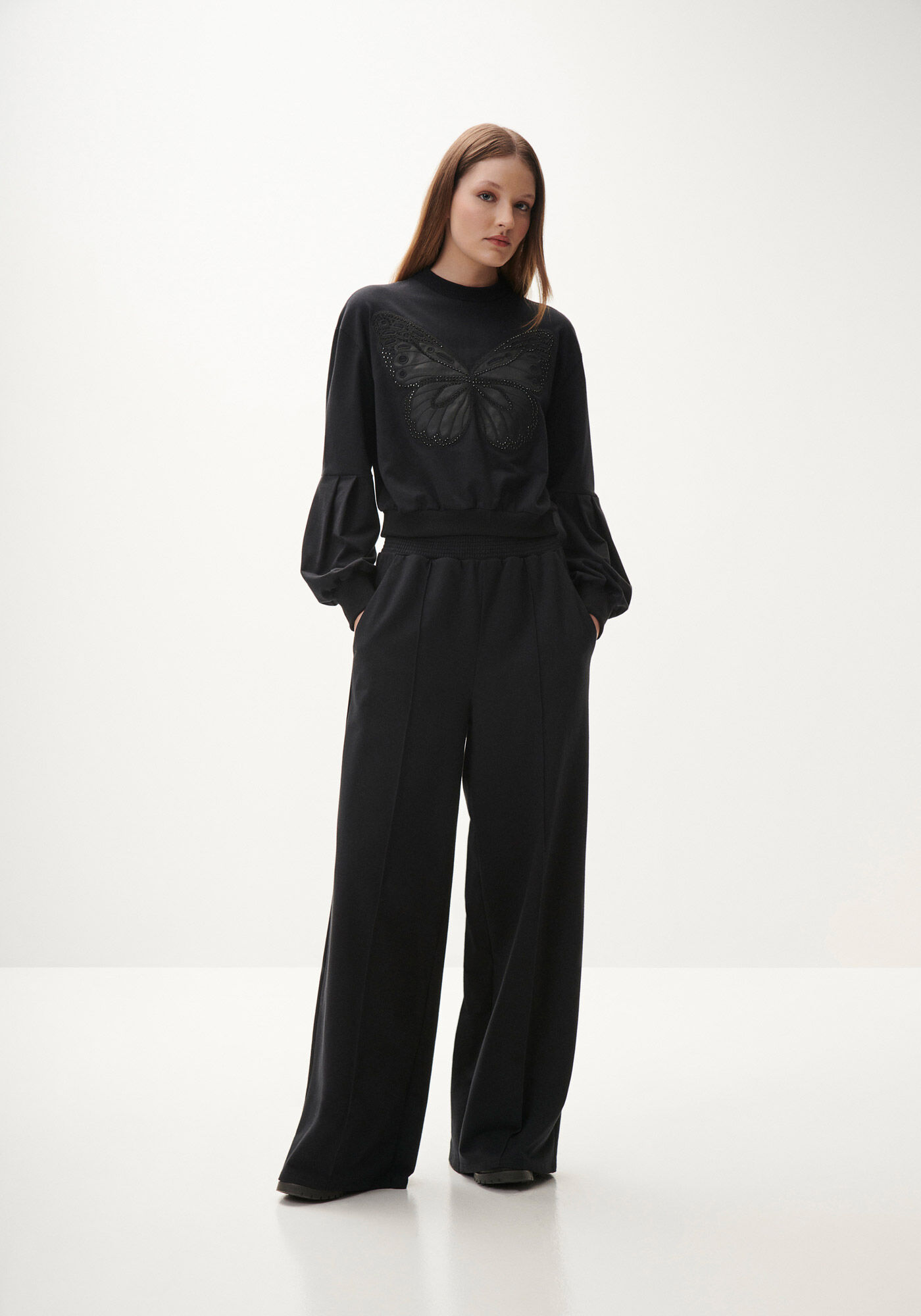 Cal&ccedil;a Pantalona em Molecotton com Nervuras, , large.