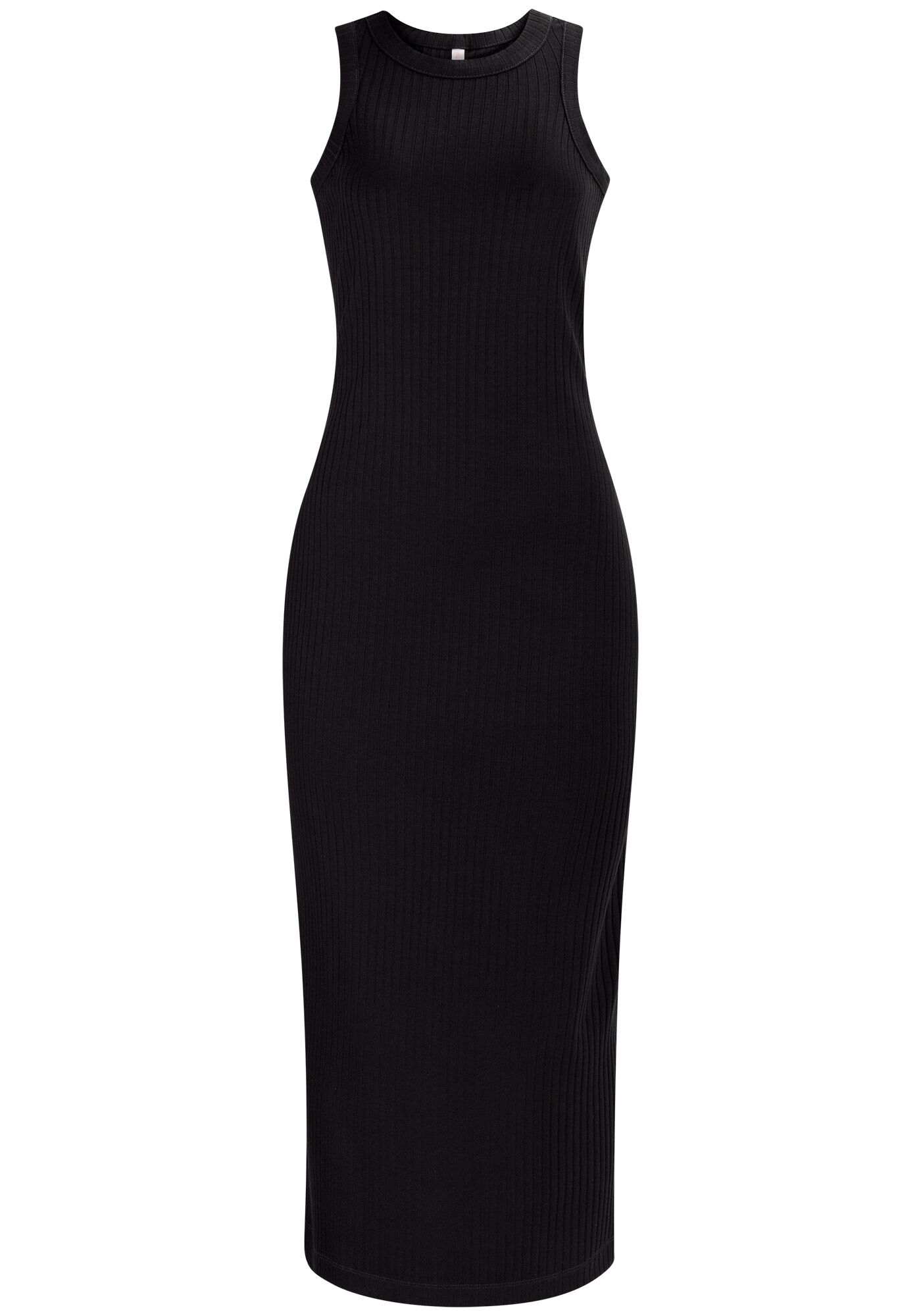 Vestido Midi Canelado Halter Neck, , large.