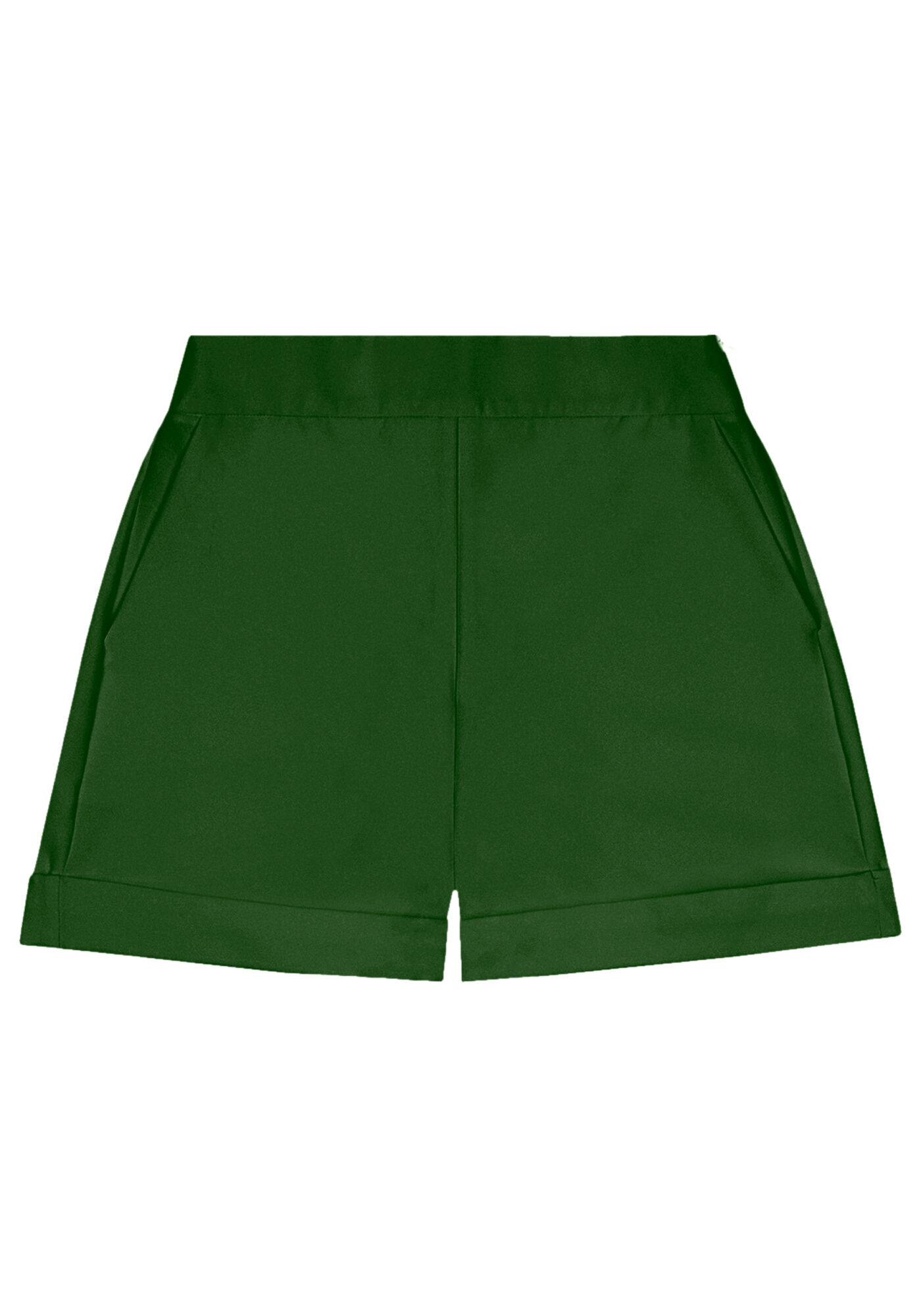 Shorts Cintura Alta Bolsos, VERDE IMENSIDAO, large.