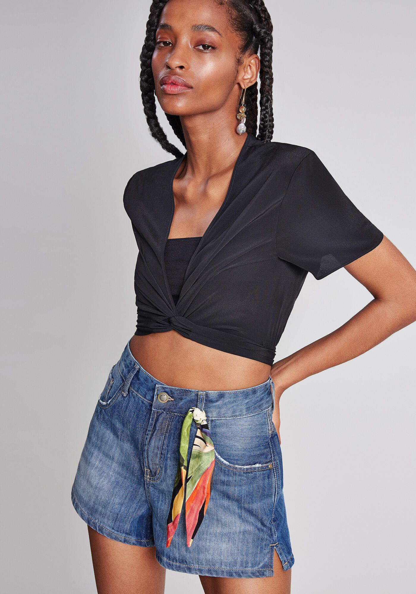 Blusa Cropped Amarra&ccedil;&atilde;o Top, , large.