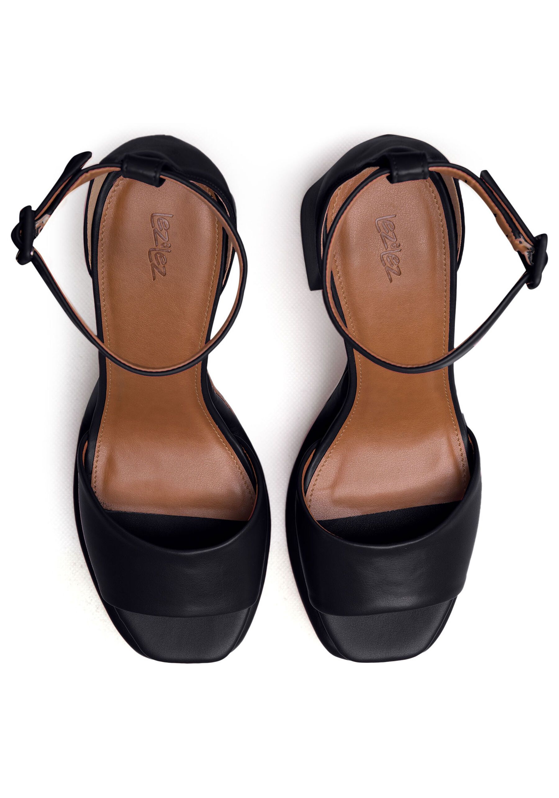 Sandália Meia Pata com Salto Flare, PRETO REATIVO. Sandália Meia Pata com Salto Flare, PRETO REATIVO, large.