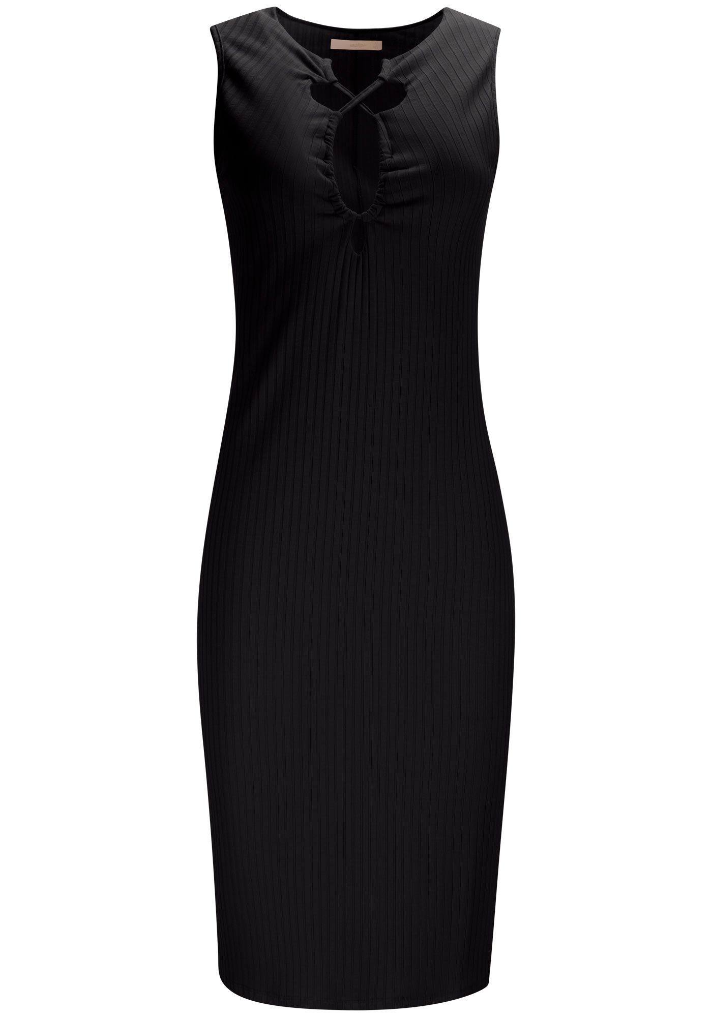 Vestido Midi Canelado com Cut Decote, , large.