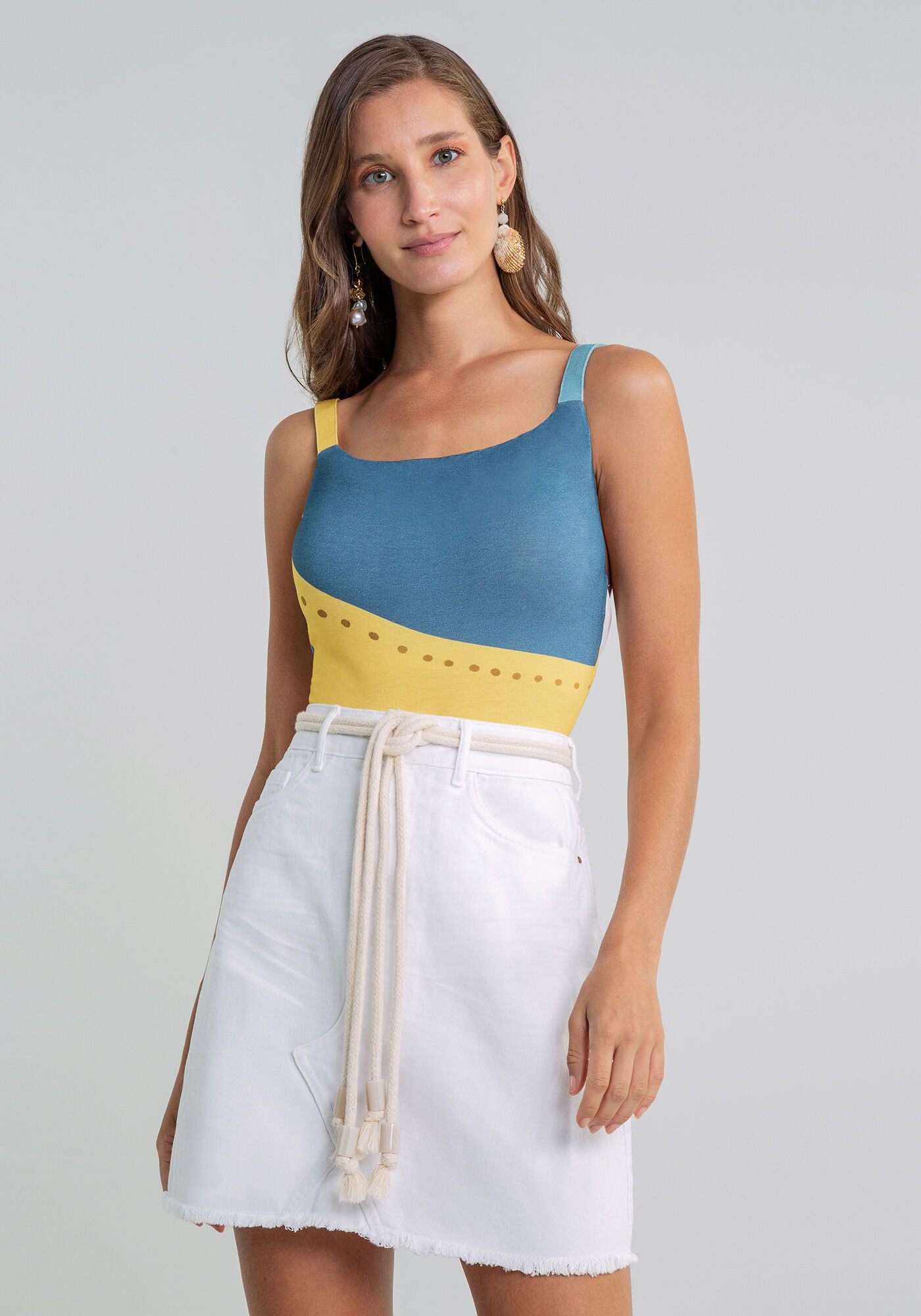 Body com Al&ccedil;as Recorte Estampa, , large.