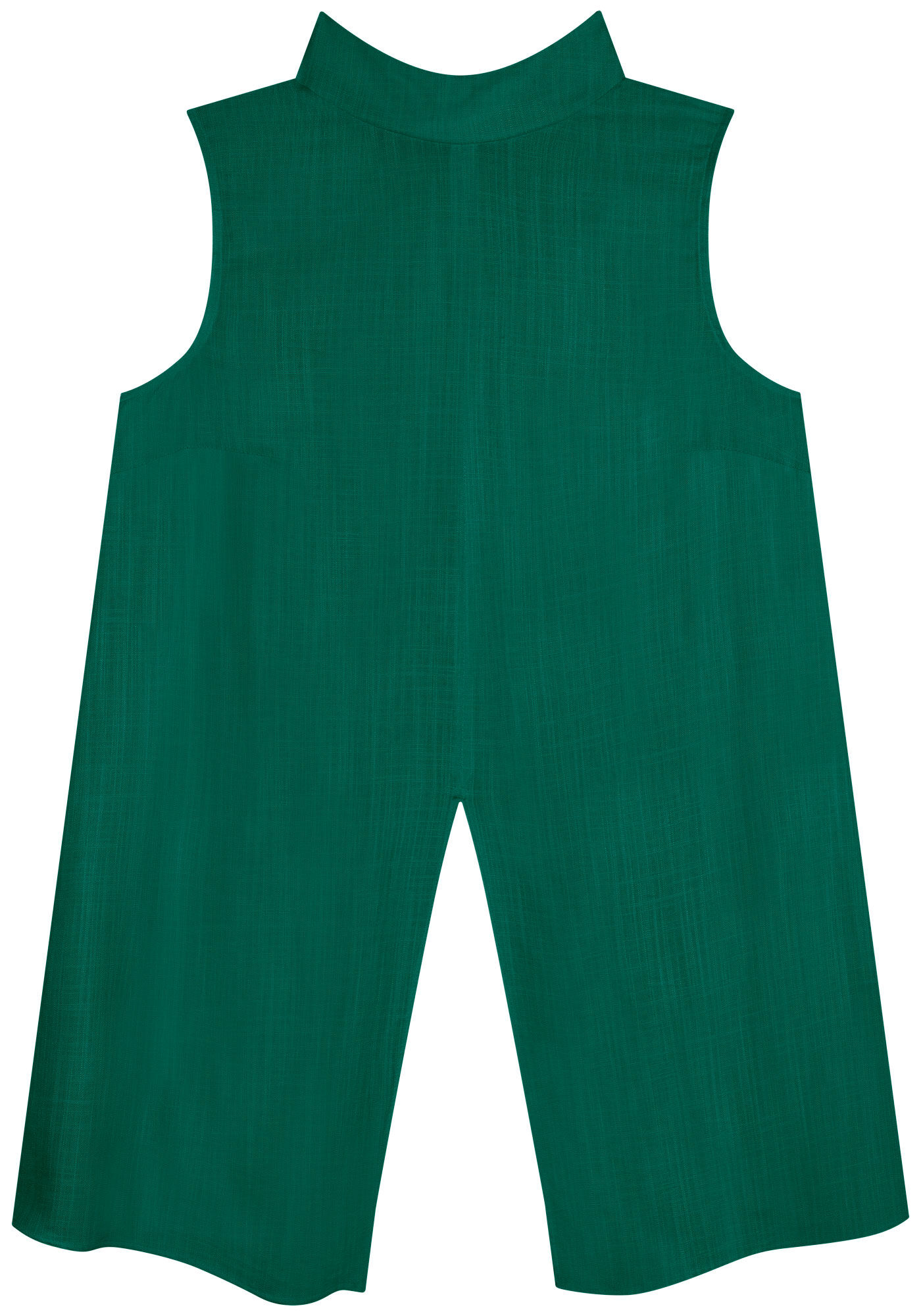 Blusa Sem Mangas Em Viscose Com Gola Alta E Abertura Frontal, , large.