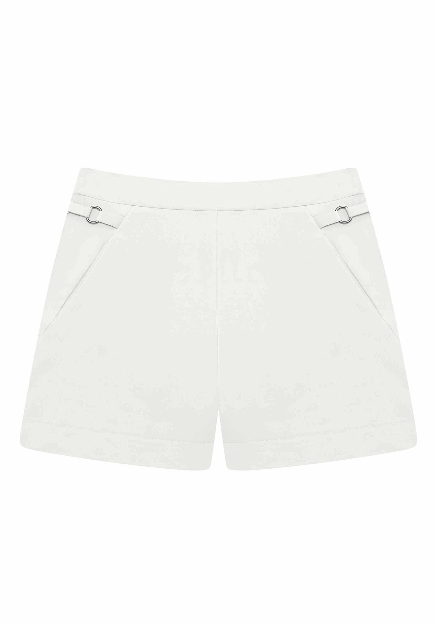 Shorts Cintura Alta com Bolsos, , large.