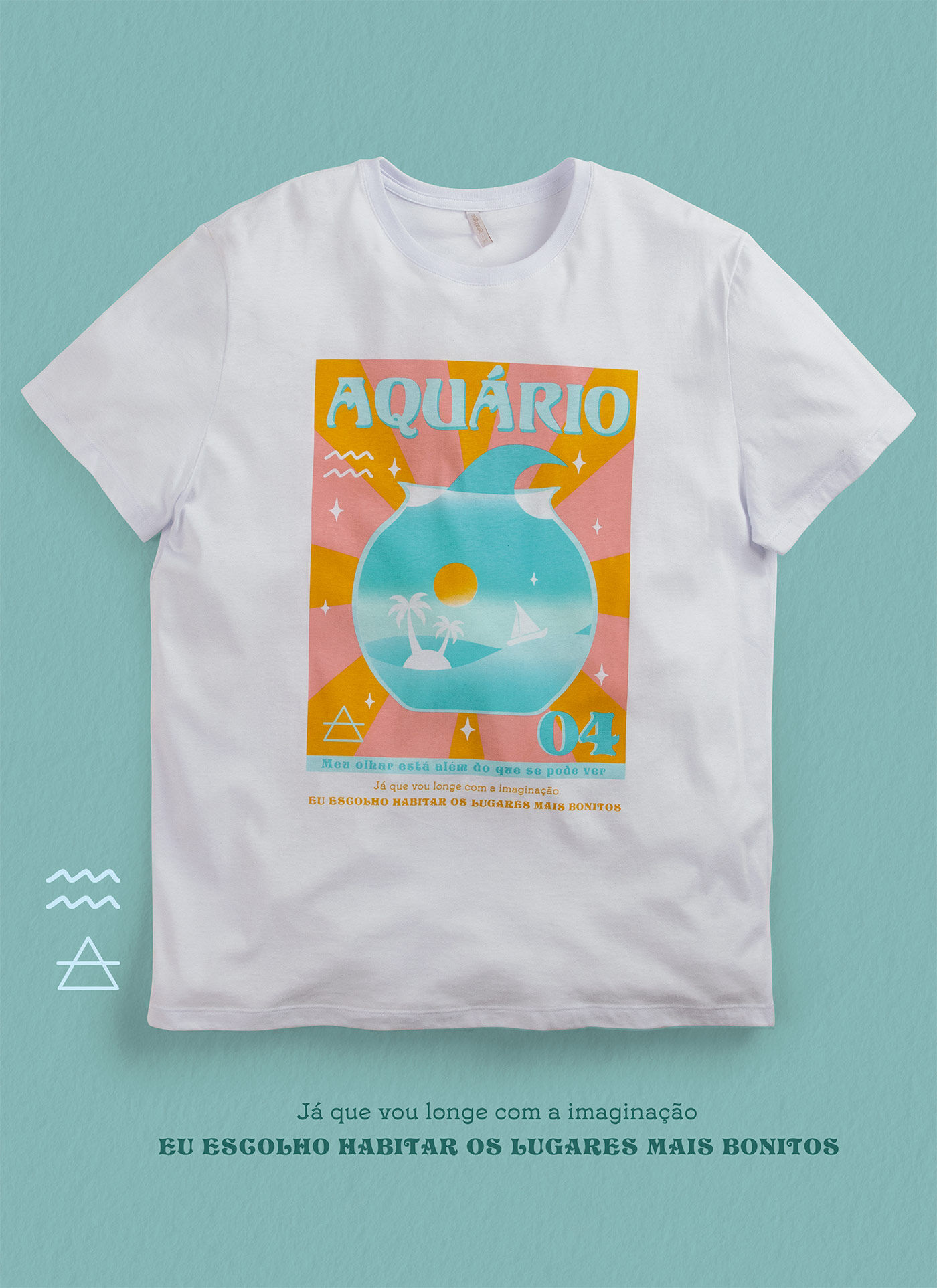 Blusa T-Shirt Signos em Malha, BRANCO AQUARIO, large.