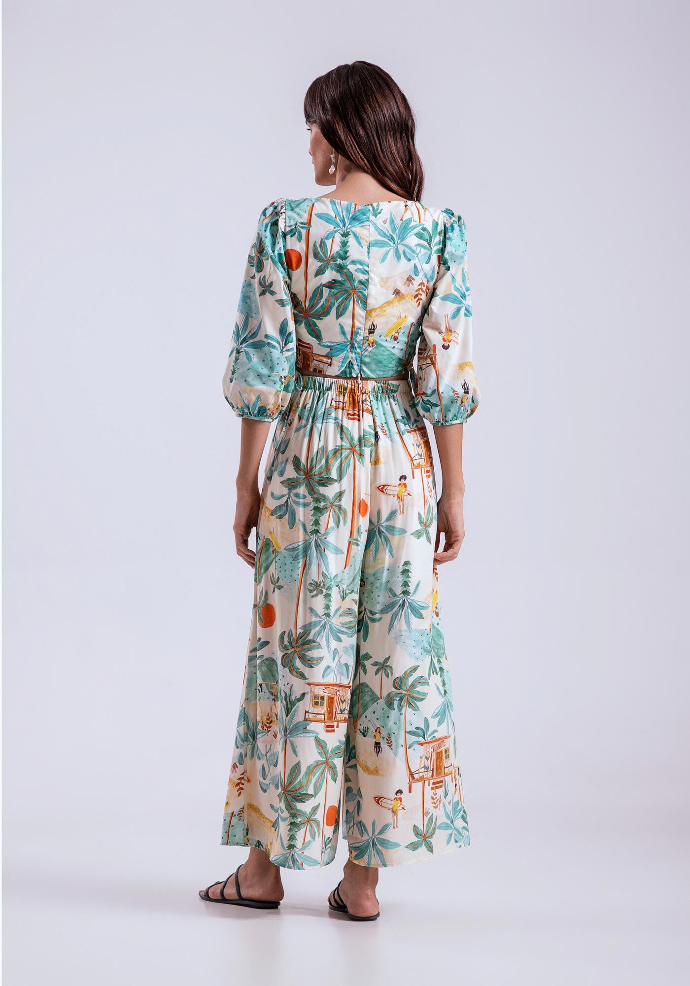 Blusa Manga Bufante com Lace Up, , large.