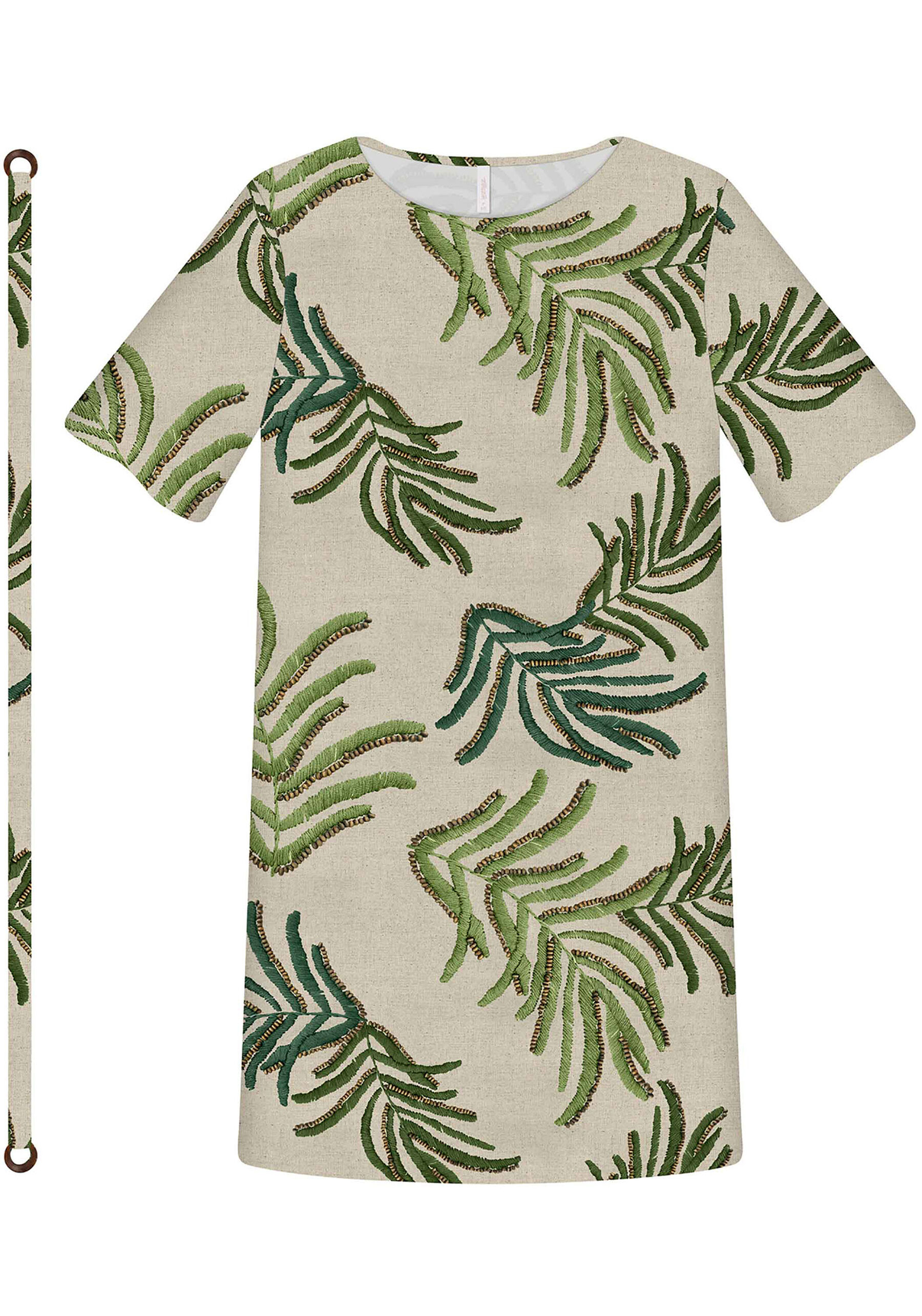 Vestido em tecido Rayon Bali, NATURAL. Vestido em tecido Rayon Bali, NATURAL, large.