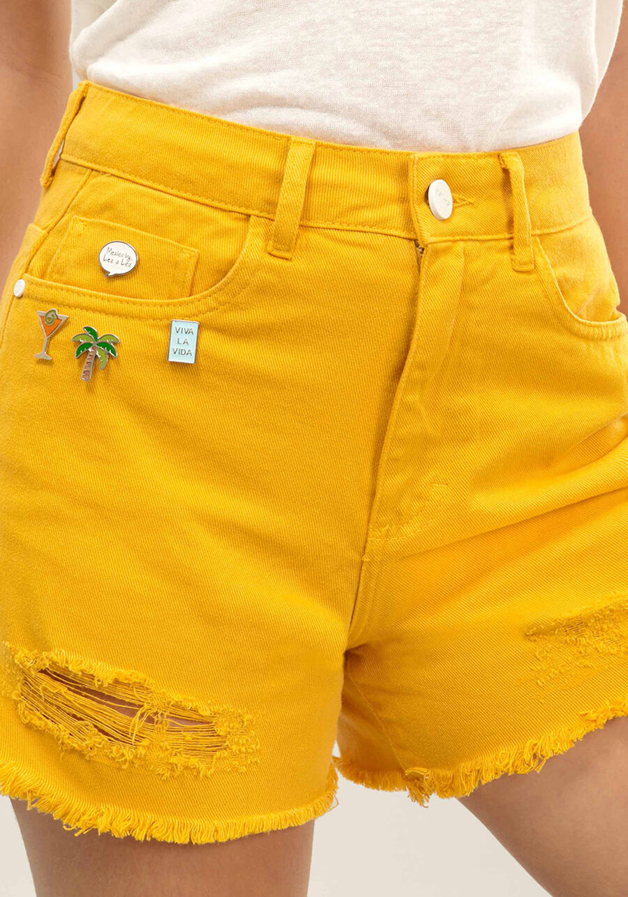 Shorts Hot Pant Califórnia Broche, . Shorts Hot Pant Califórnia Broche, , large.