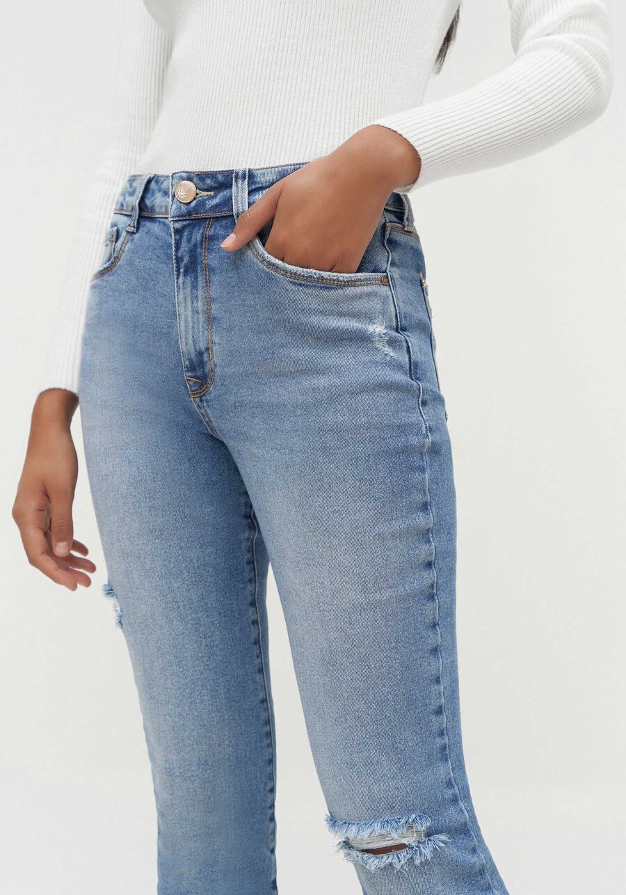 Calça Jeans Skinny Cropped Cintura Alta Destroyed, . Calça Jeans Skinny Cropped Cintura Alta Destroyed, , large.