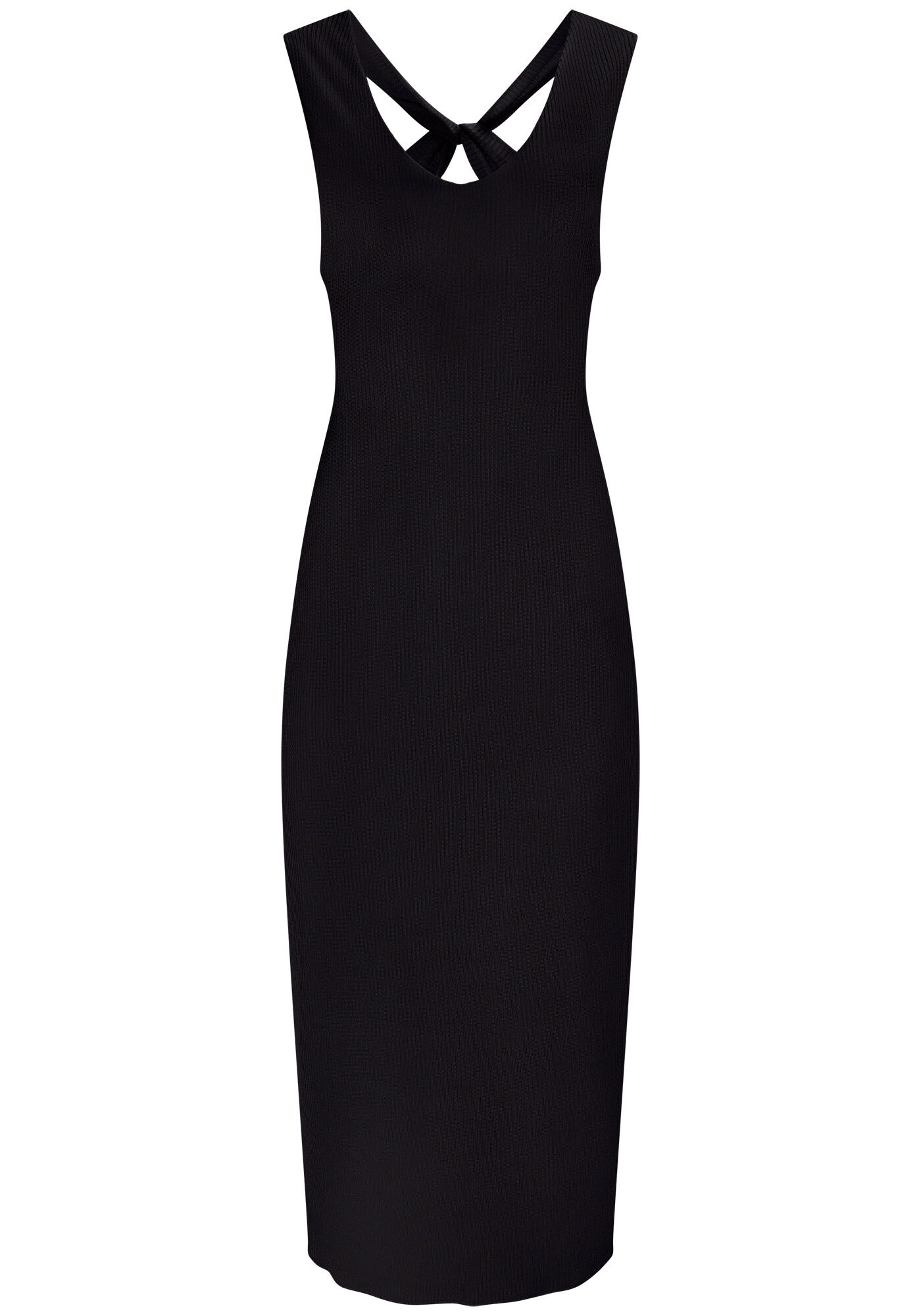 Vestido Midi Canelado Foil com Recorte Costas, , large.