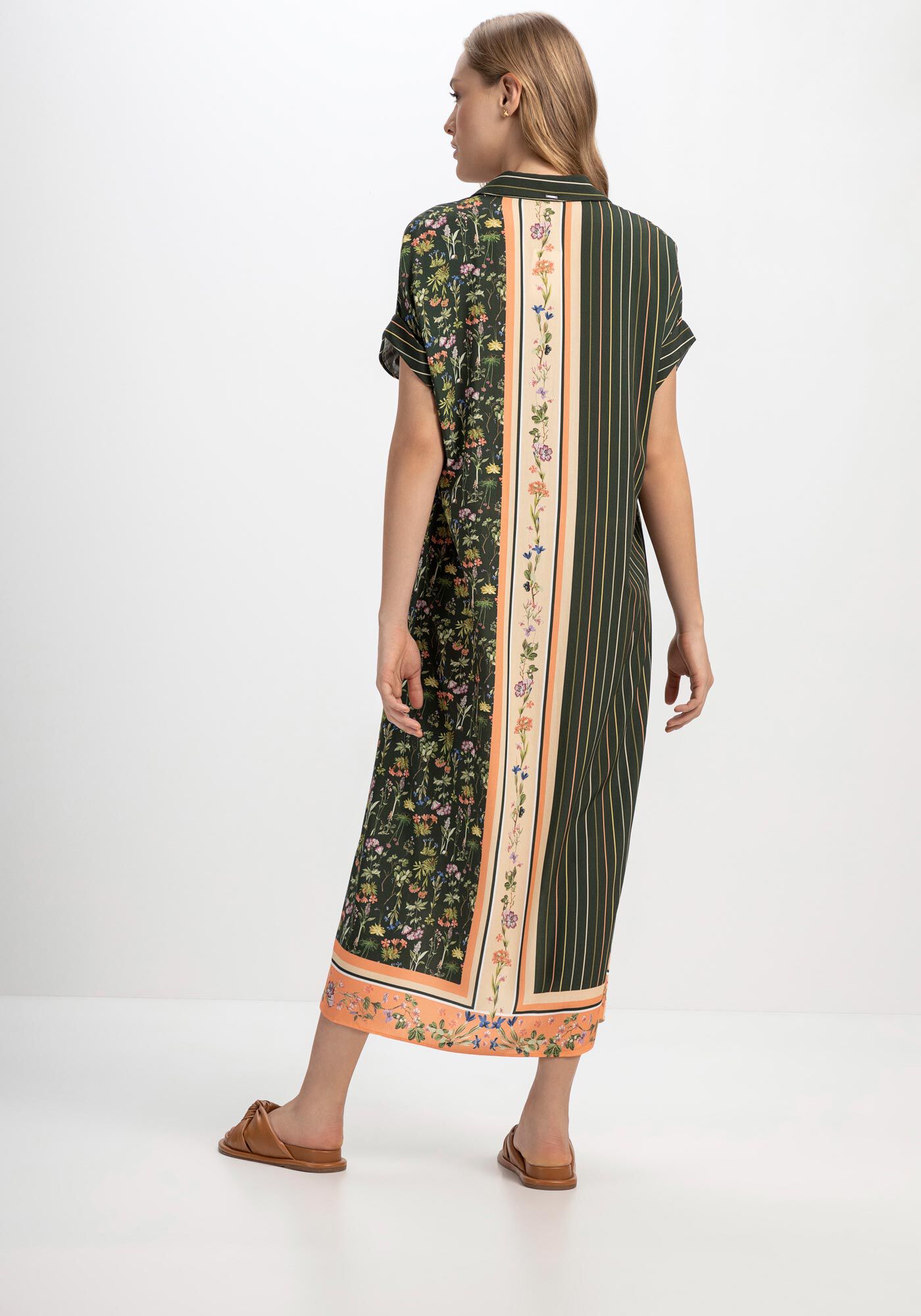 Vestido Midi Chemise Estampado com Cinto, , large.