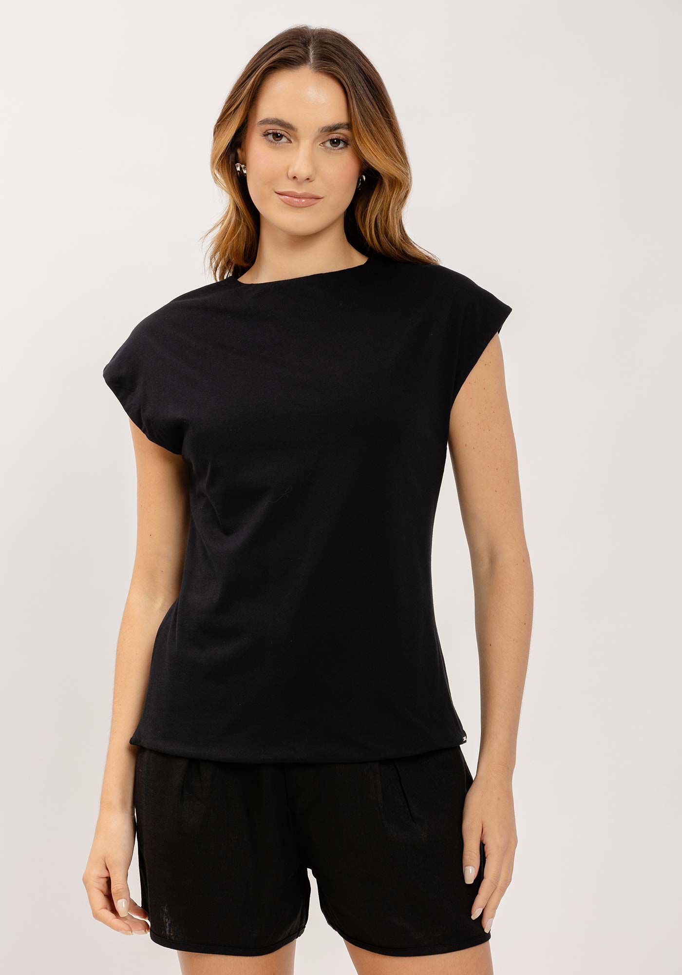 Blusa em Malha Prime com Gola, , large.