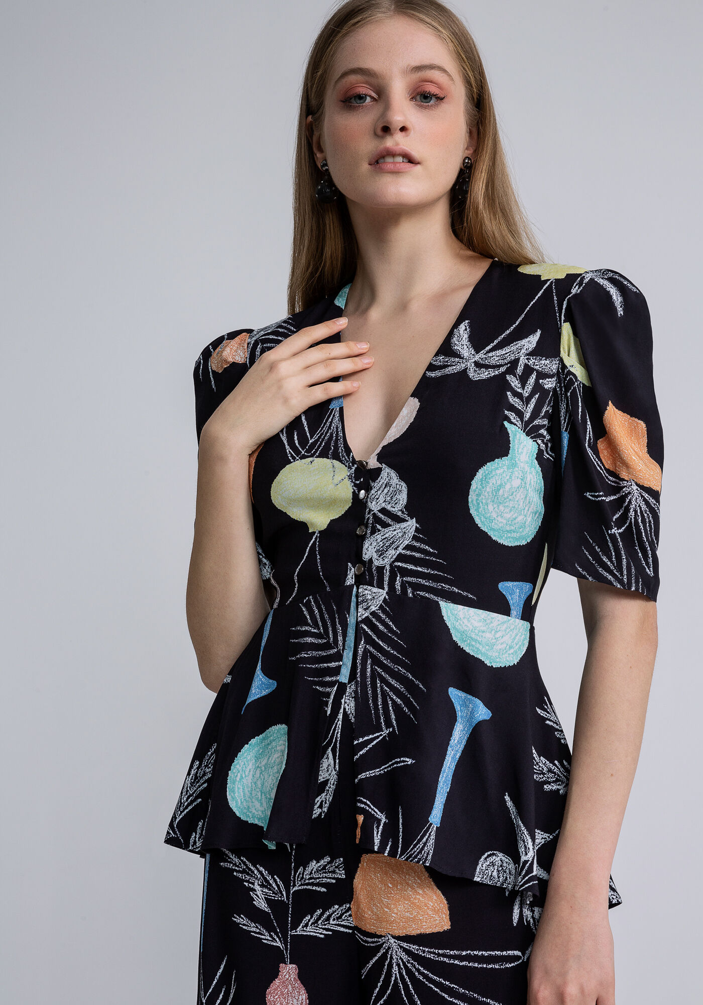 Macac&atilde;o Longo Manga Bufante Estampa, EXPRESSAO, large.