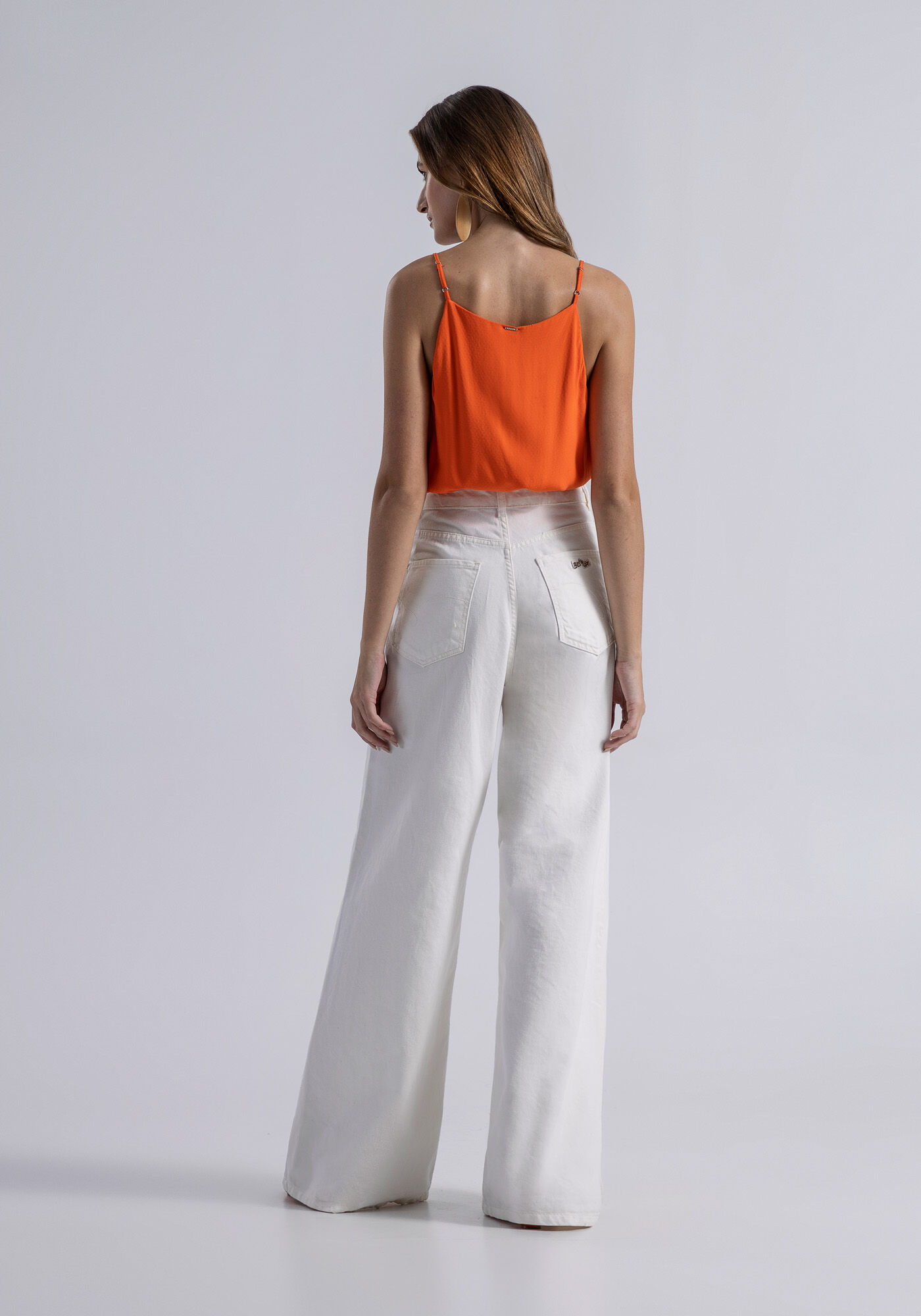 Blusa Al&ccedil;as em Viscose com Detalhe Argolas, , large.